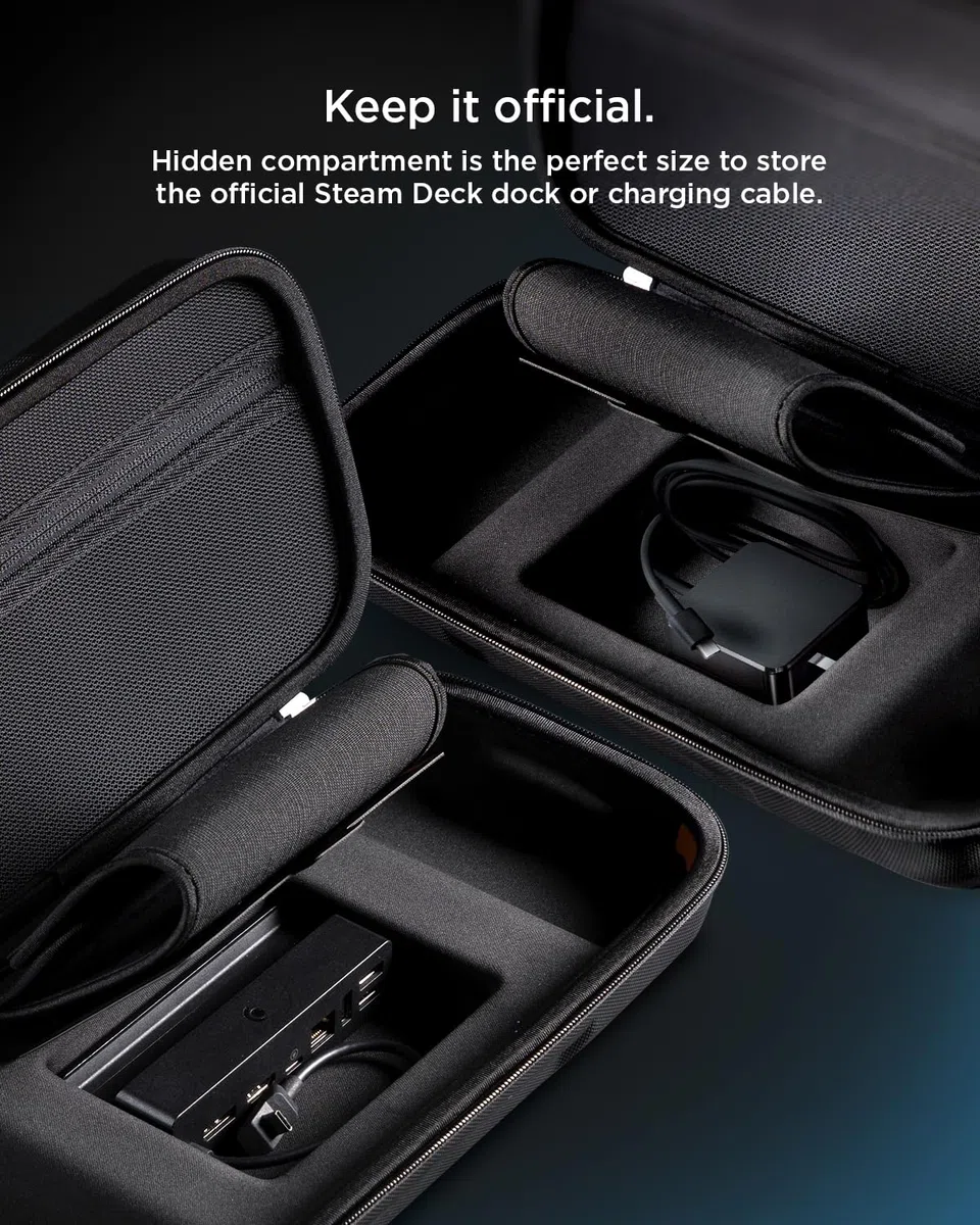 Spigen Cover Rugged Armor Pro Compatibile con Steam Deck LCD (2022) / Steam Deck OLED (2023) - Nero