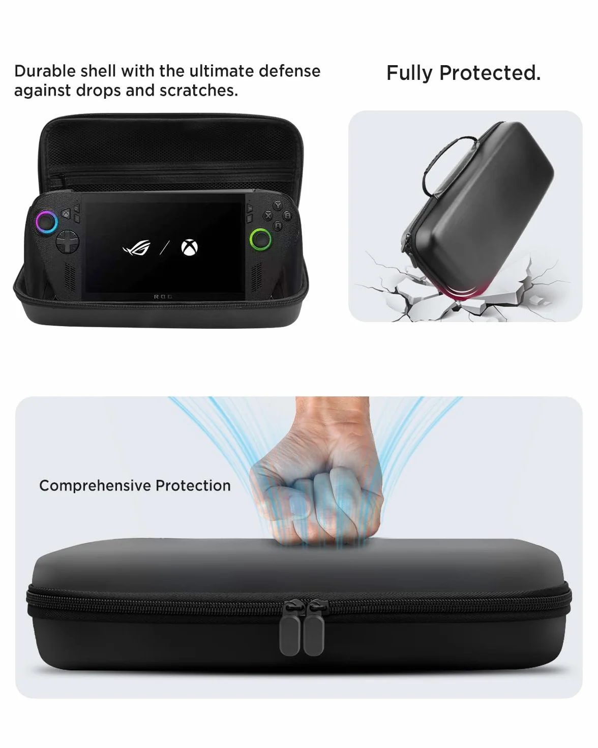Miimall Custodia Protettiva per ROG Xbox Ally X, Cover Shockproof in Pelle PU, Nero