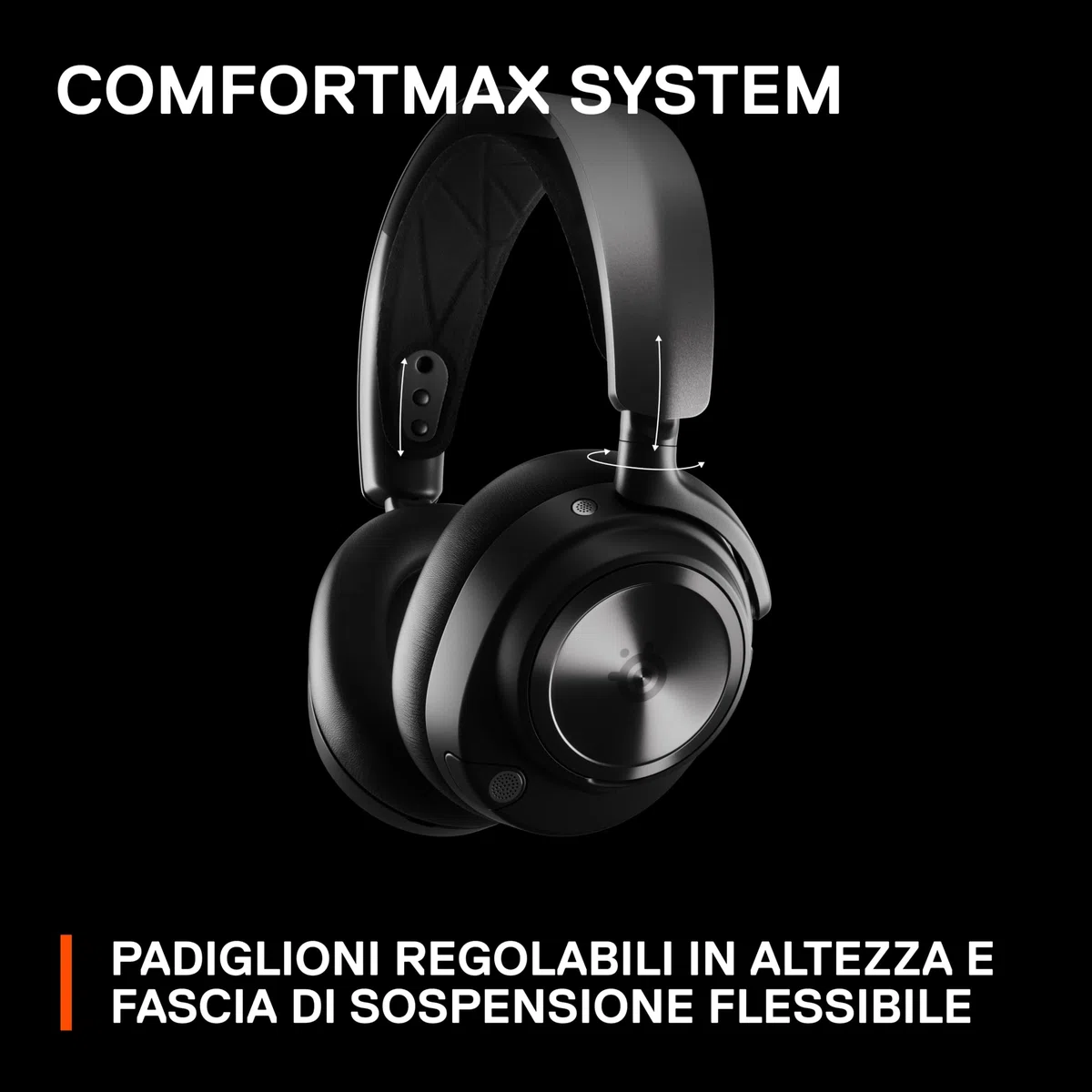 SteelSeries Arctis Nova Pro Cuffie Gaming Wireless Multi-Sistema Driver Magnetici Neodimio Cancellazione Attiva Rumore Infinity Power System ClearCast Gen 2 PC PS5 PS4 Mobile