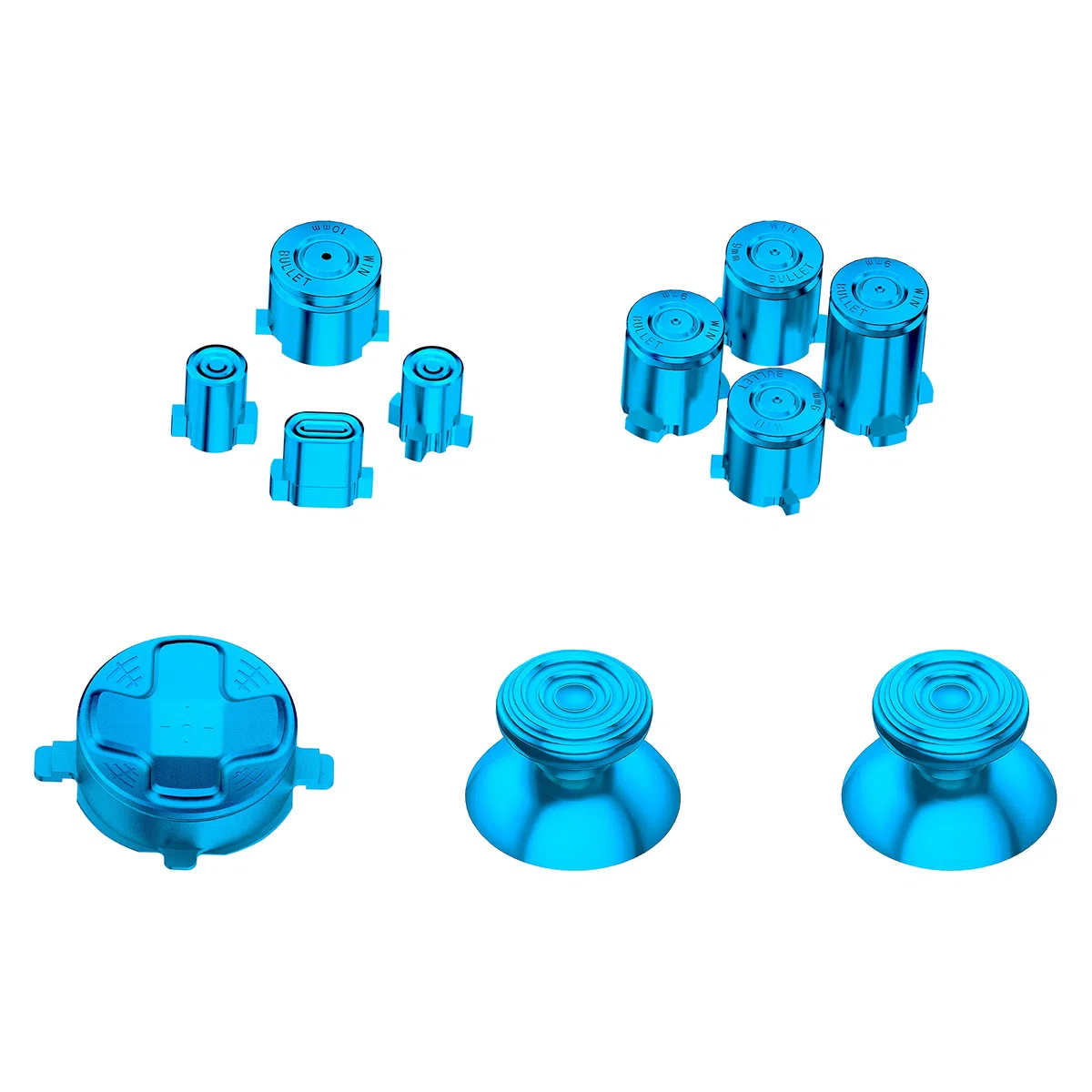 eXtremeRate Tasti Levette Analogiche in Metallo per Xbox Series X S Controller,11 in 1 D-pad Pulsante ABXY Analogici Thumbsticks in Alluminio per Xbox Series S X Joystick Model 1914-Blu