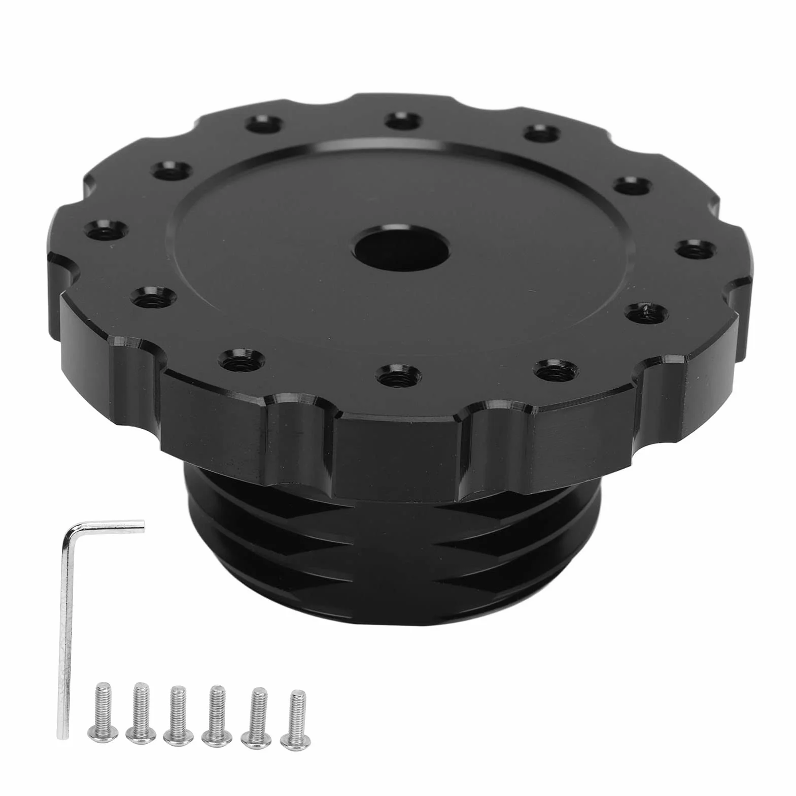 TKSE Adattatore Per Volante Racing Sostituzione Precisa Nera Per Thrustmaster T300 T500 PCD 73mm
