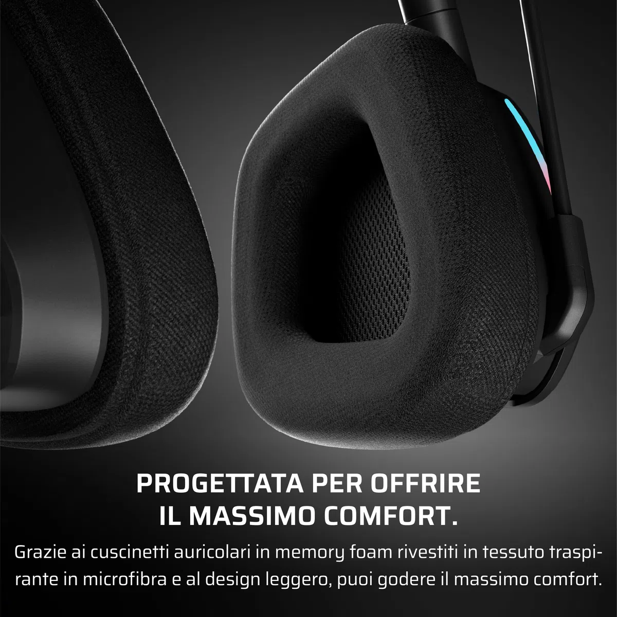 Corsair VOID v2 Cuffie da Gioco Wireless Bluetooth Carbonio Dolby Atmos 70 Ore Ricarica Rapida