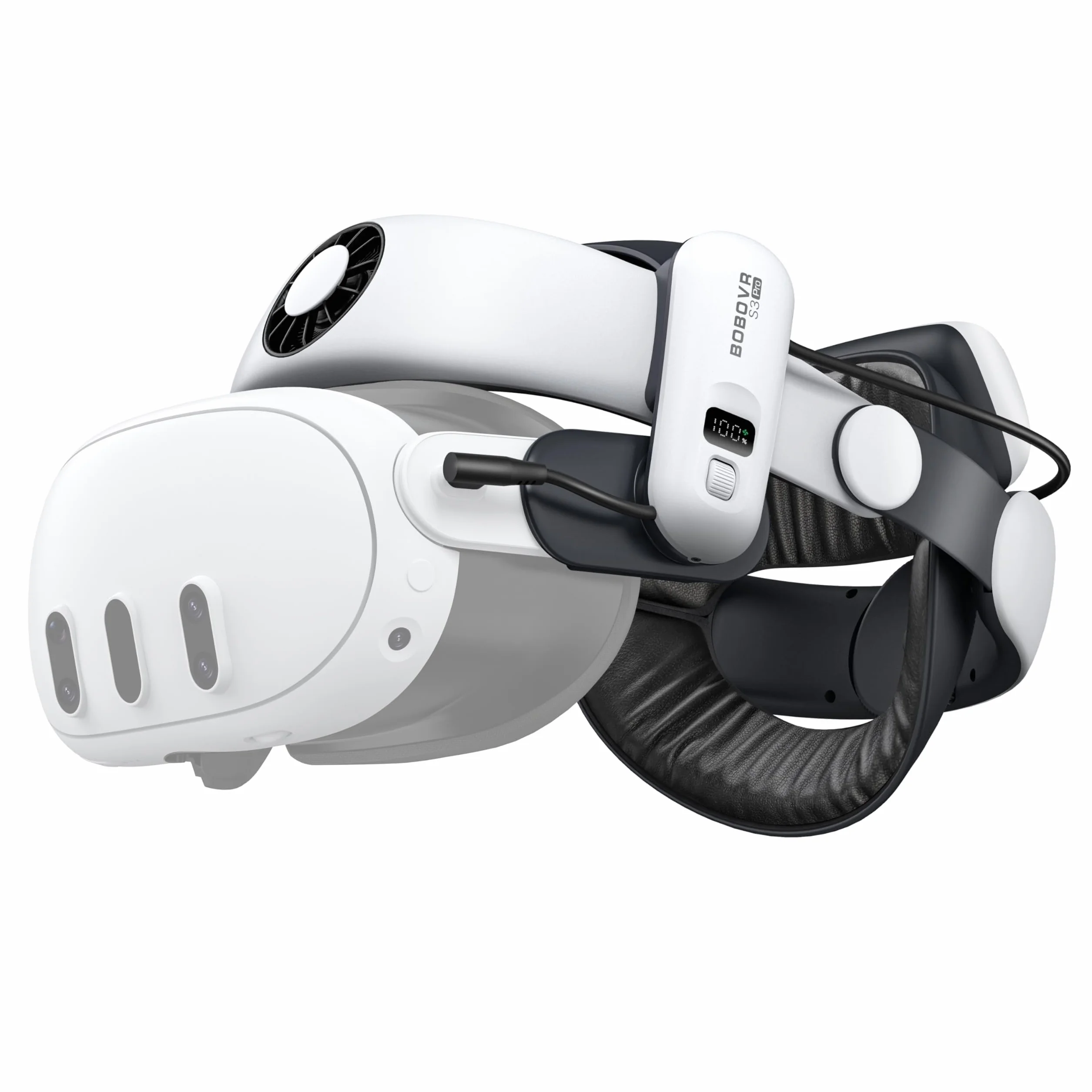 BOBOVR S3 Pro Pacco Batteria Cinturino per Testa 10000 mAh Compatibile Quest 3/Quest 3S