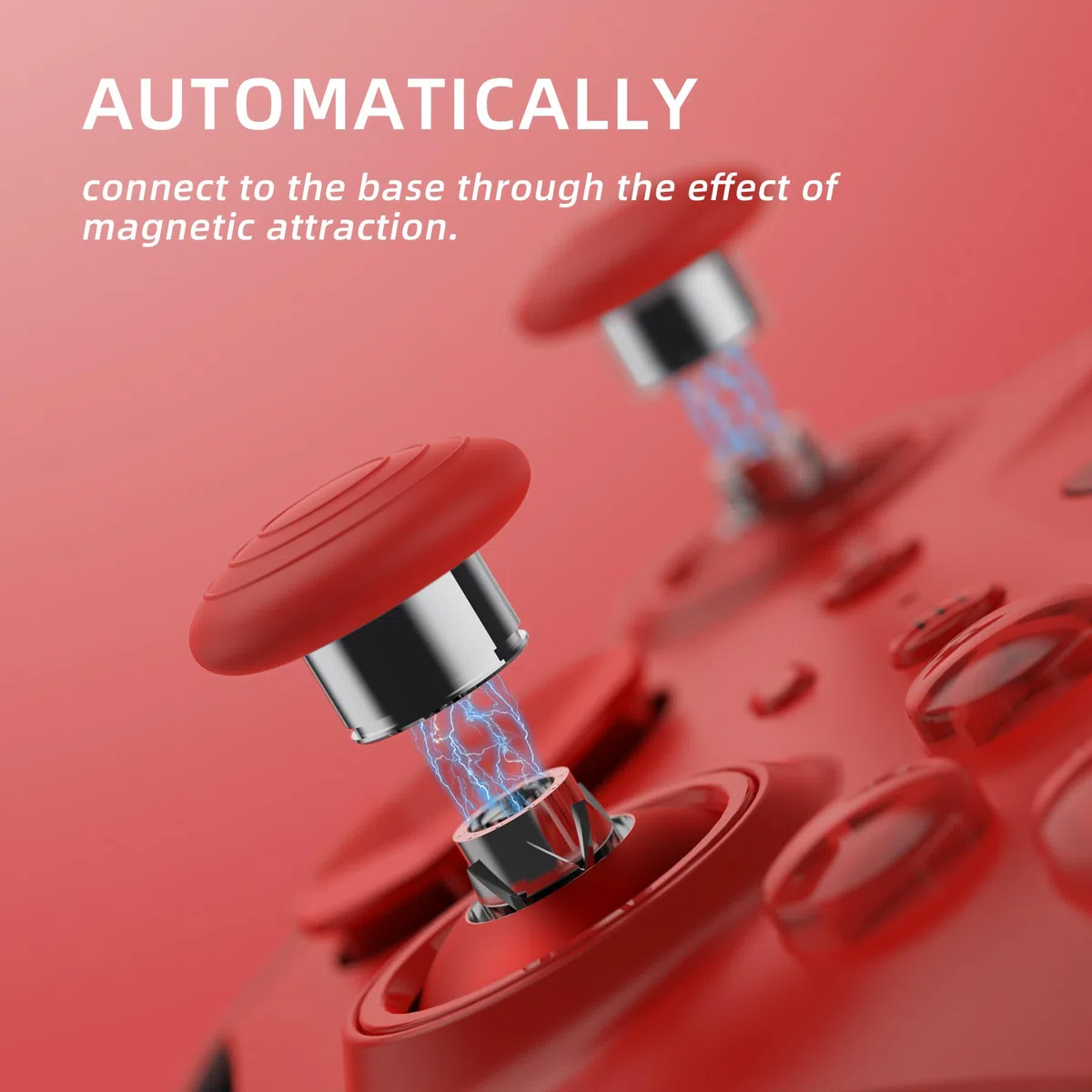 eXtremeRate 13 in 1 Palette Paddles Levette Analogiche Dpad Metallo per Xbox Elite Series 2 Wireless Controller,Analogici Magnetici Tasti per Xbox Elite Series 2 Joystick-Argento&Rosso Scarlatto