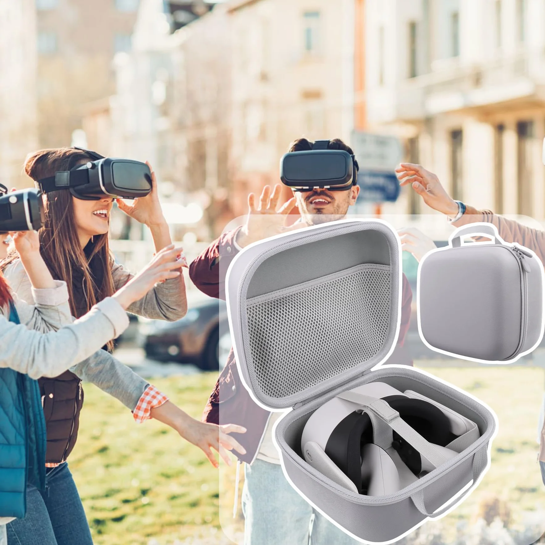 co2CREA Duro Viaggio Caso Copertina per Meta Quest 3S Headset VR