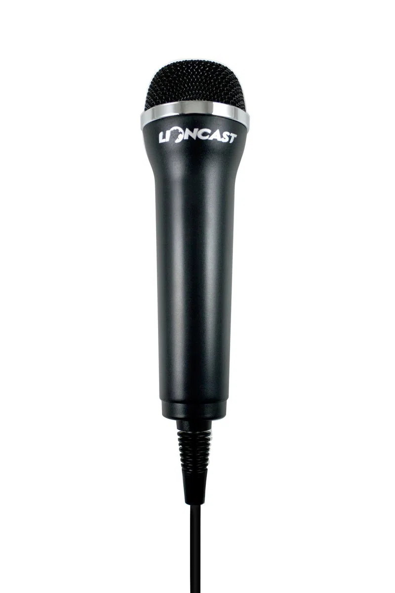 Lioncast Microfono USB Universale per Computer, Karaoke e Gaming, Nero