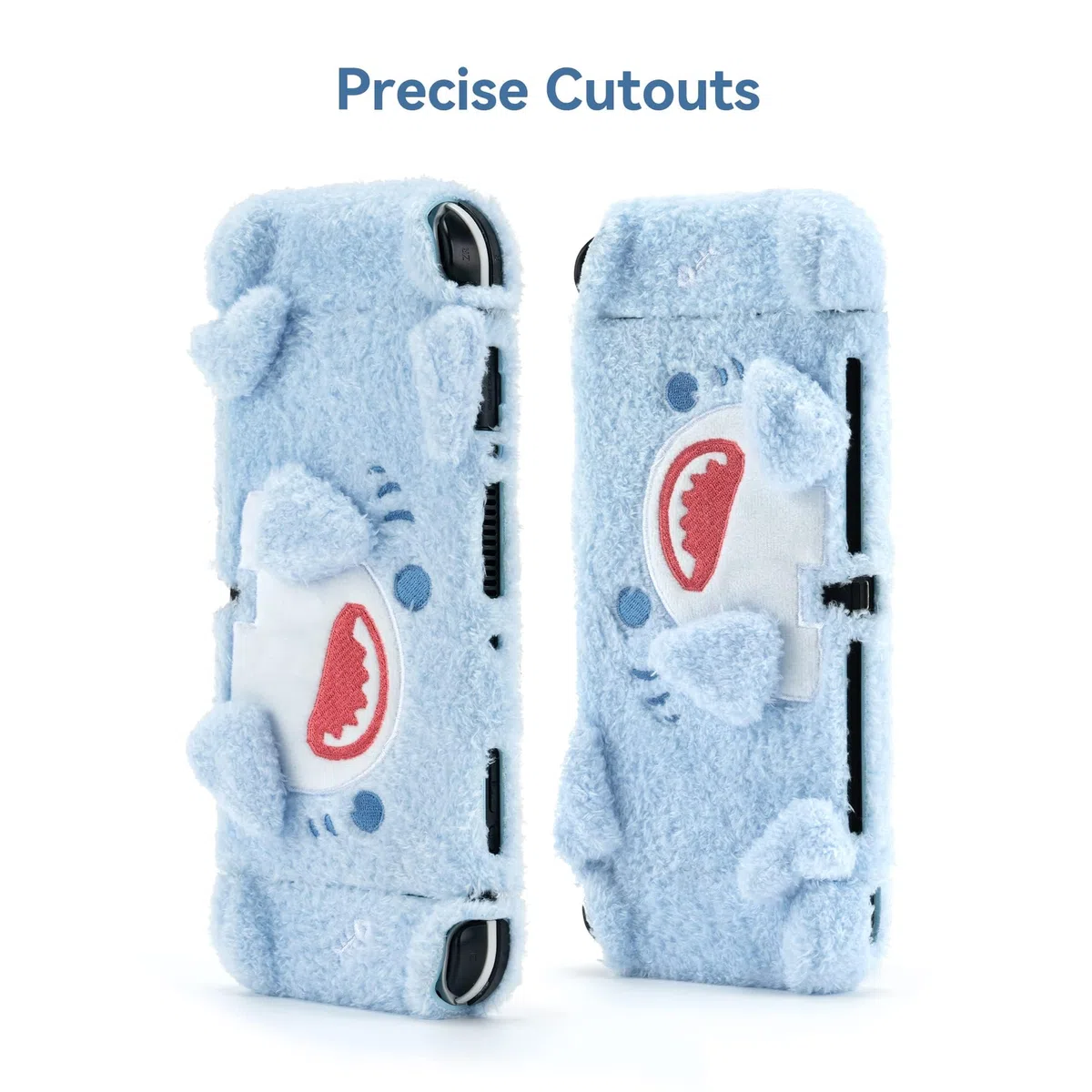 GeekShare Custodia in peluche carina - Custodia antiurto e resistente ai graffi compatibile con la console OLED Switch e - Peluche Squalo