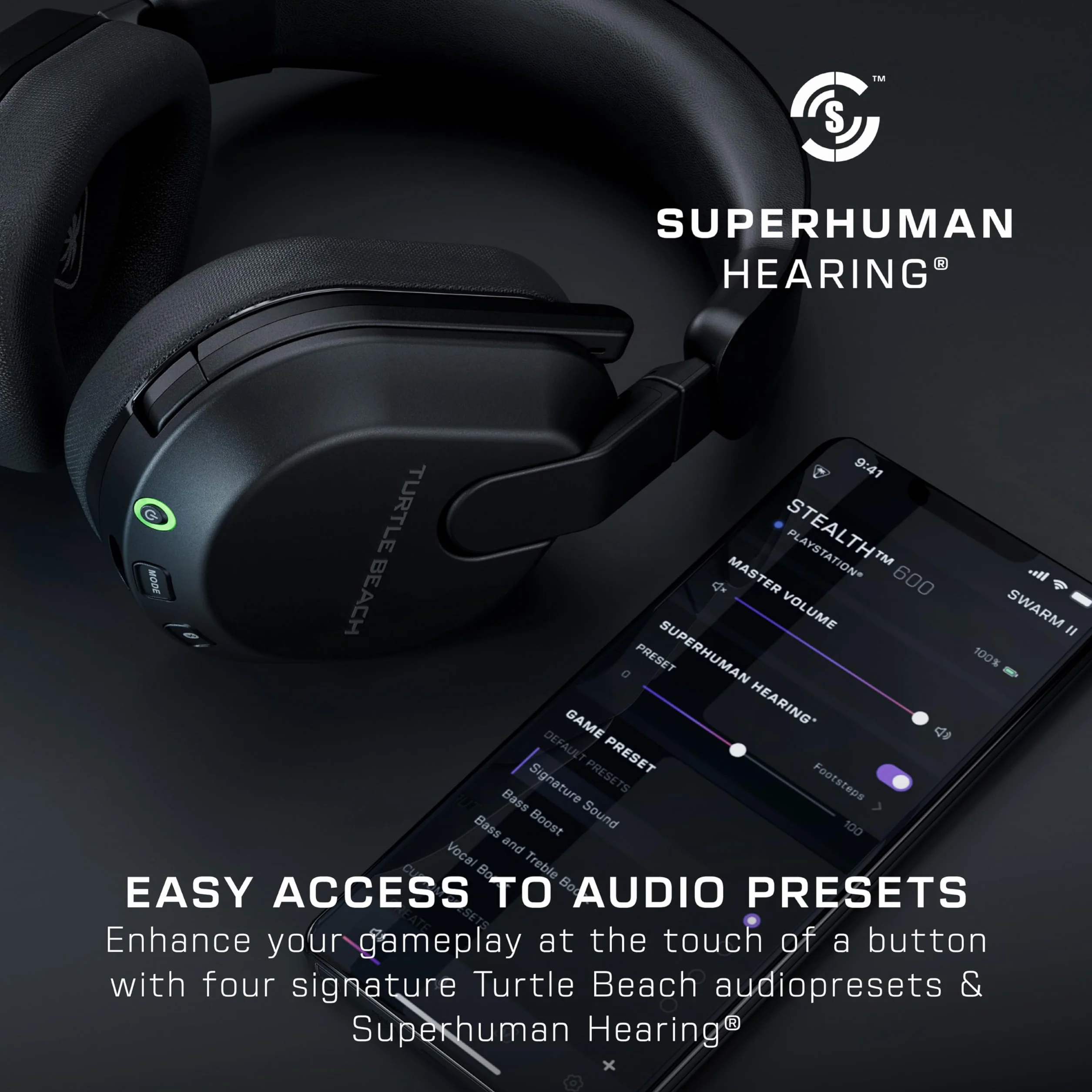Turtle Beach Stealth 600 Nero Cuffie da Gioco Wireless 80h Batteria 50mm Altoparlanti Bluetooth Xbox Series X/S, Xbox One, PC, Mobile