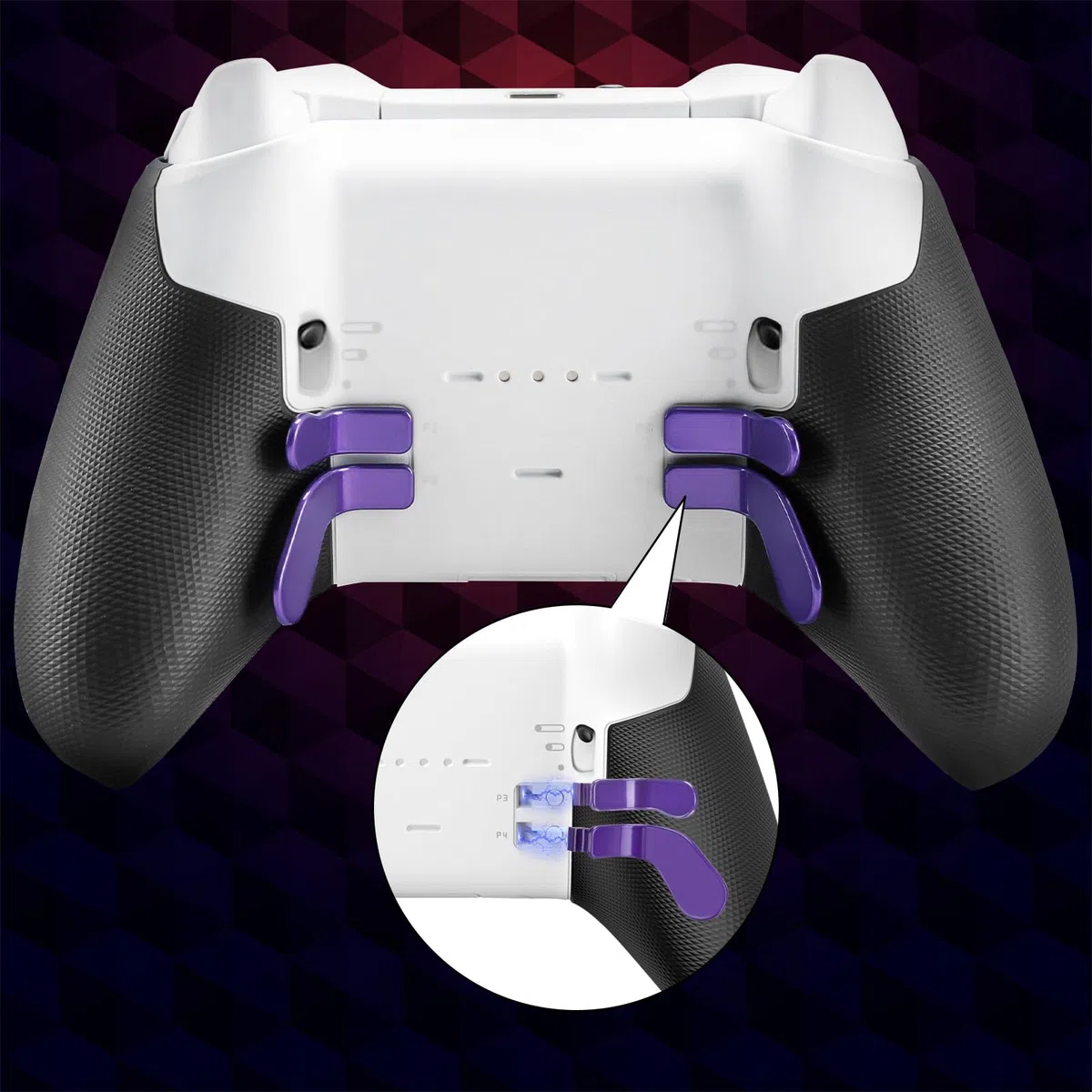 inRobert Set di Bottoni Magnetici in Metallo per Xbox Elite Controller Series 2 Accessori, Inclusi 6 Joystick di Placcatura in Metallo, 4 Paddle, 2 Cuscinetti a D, 1 Strumento di Regolazione (Viola)