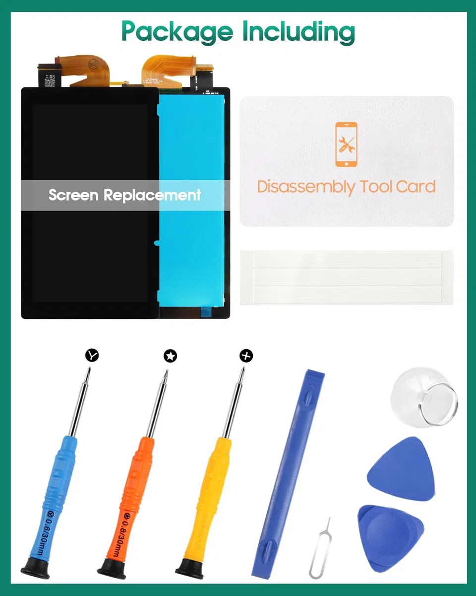 per Nintendo Switch V2 Sostituzione dello schermo per interruttore Display LCD Kit di ricambio per Switch V2 LCD Digitizer Touch Screen Assembly Sostituzione HAC-001(-01) 2019 (non per V1)