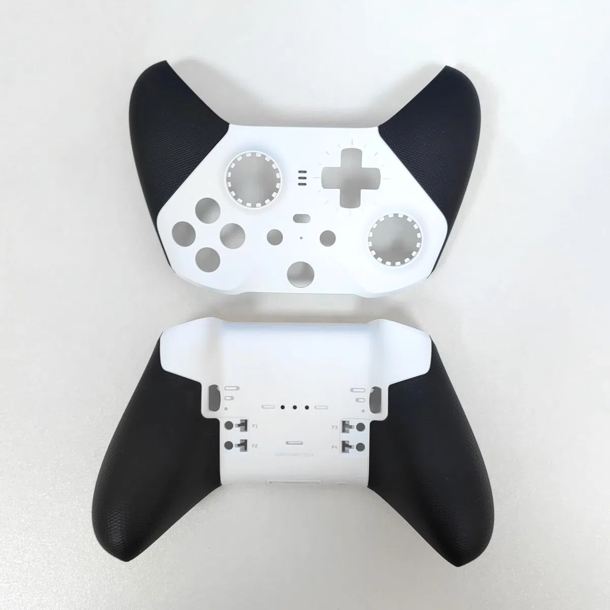Hzxkqmil Set di Guscio di Ricambio per Xbox Elite Controller Series 2 - Core Bianco, Custodia Anteriore Coperchio Posteriore + Pulsante di Attivazione LB RB LT RT Paracolpi Anello Joystick Accessori