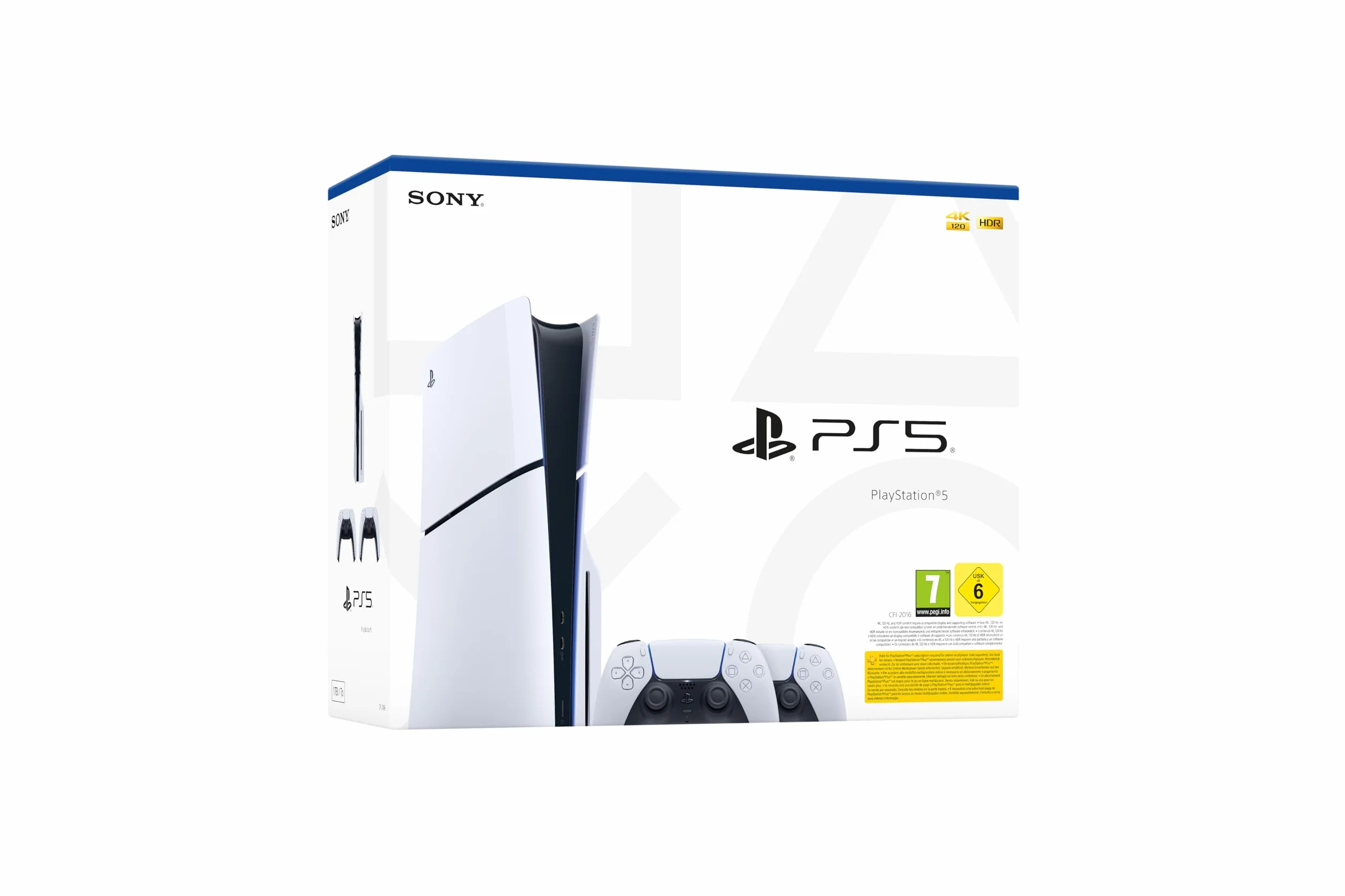 PlayStation 5 Slim Console + 2 DualSense White