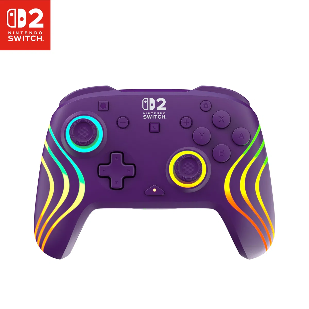 Turtle Beach Afterglow Viola Controller da gaming RGB wireless con licenza ufficiale per Nintendo Switch 2