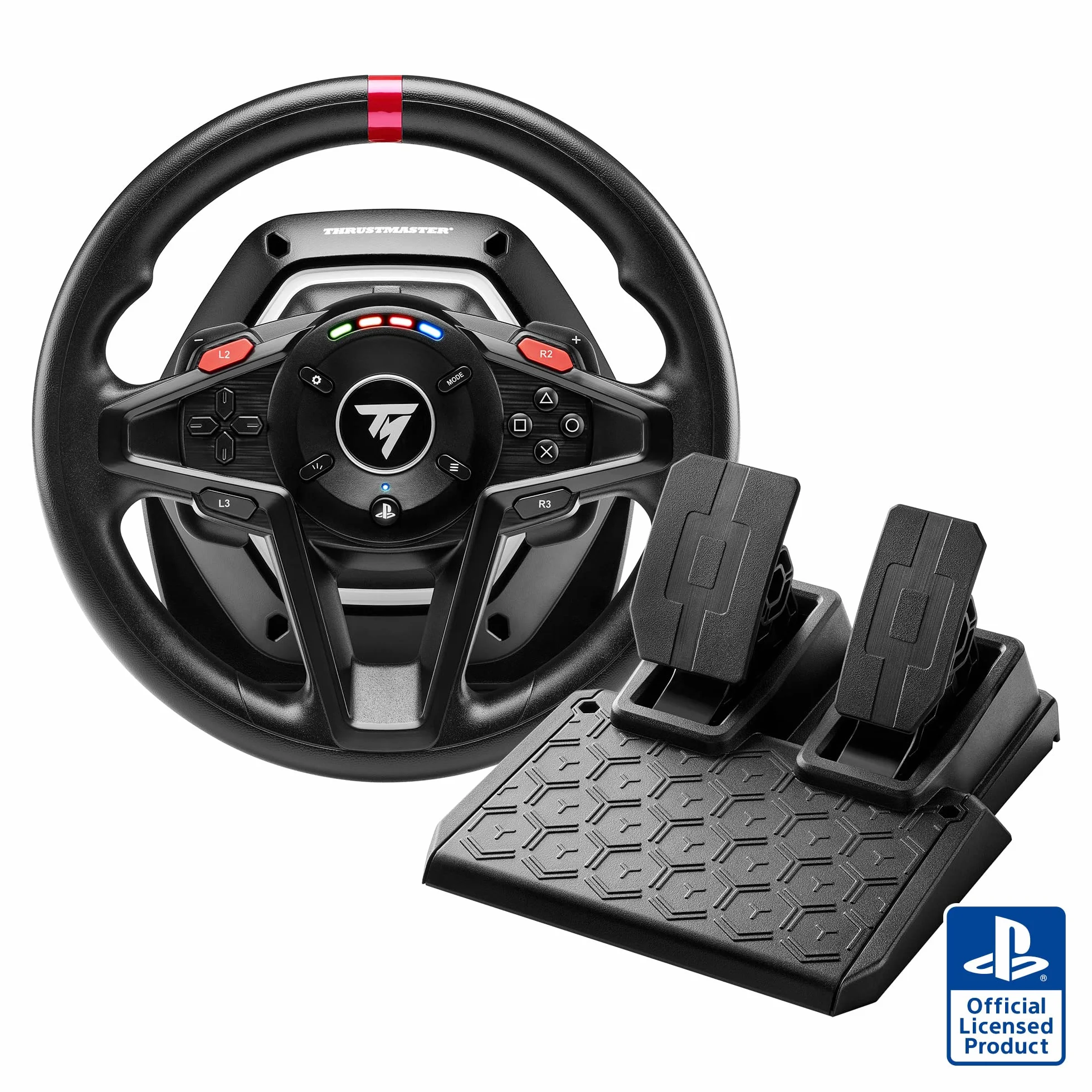 Thrustmaster T128 Volante da Corsa Force Feedback Ibrido Dinamico LED Cambio Marcia Pedali Magnetici T2PM PS5 PS4 PC