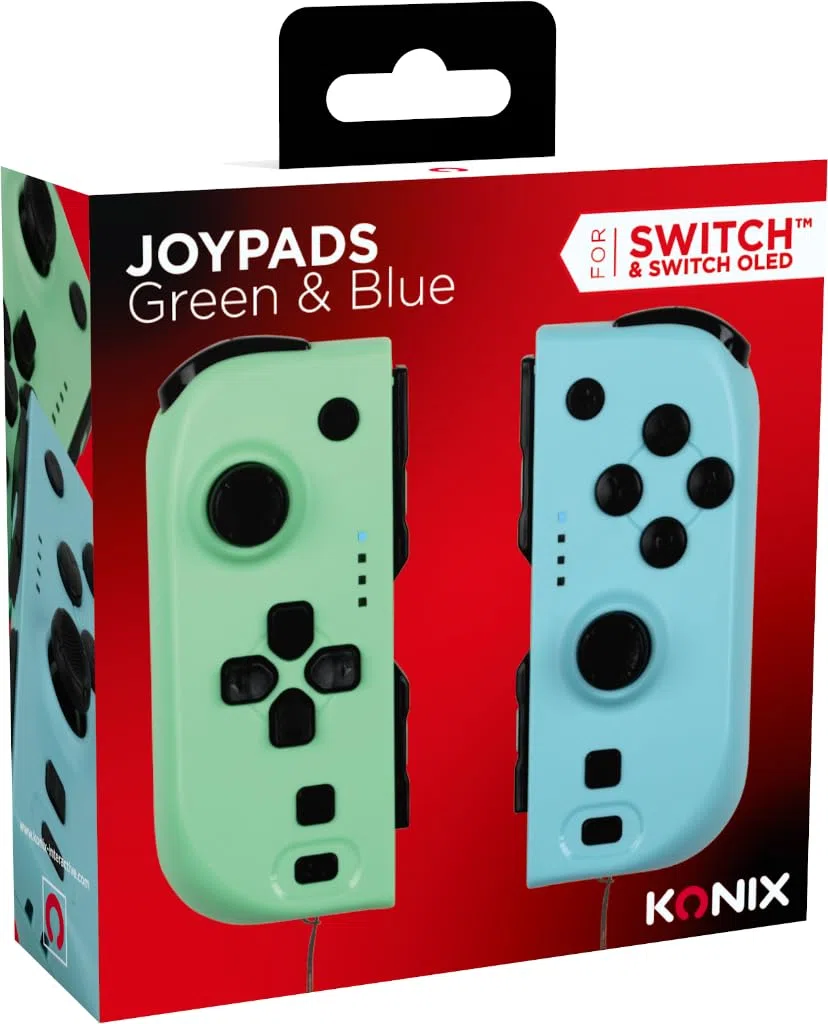 Konix Joypad controller do Nintendo Switch, Switch OLED, Switch 2 - 8h bateria, wibracje, zielono-niebieski