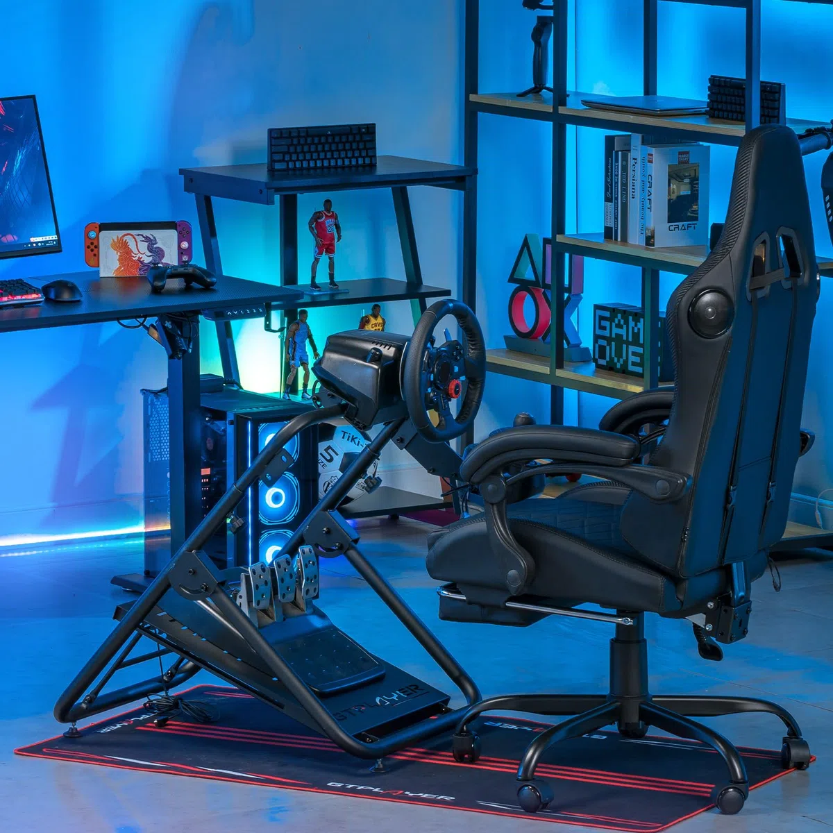 GTPLAYER Sim Racing Supporto Volante G920 G29 G25 G27 G923 T300RS Regolabile Altezza Angolazione