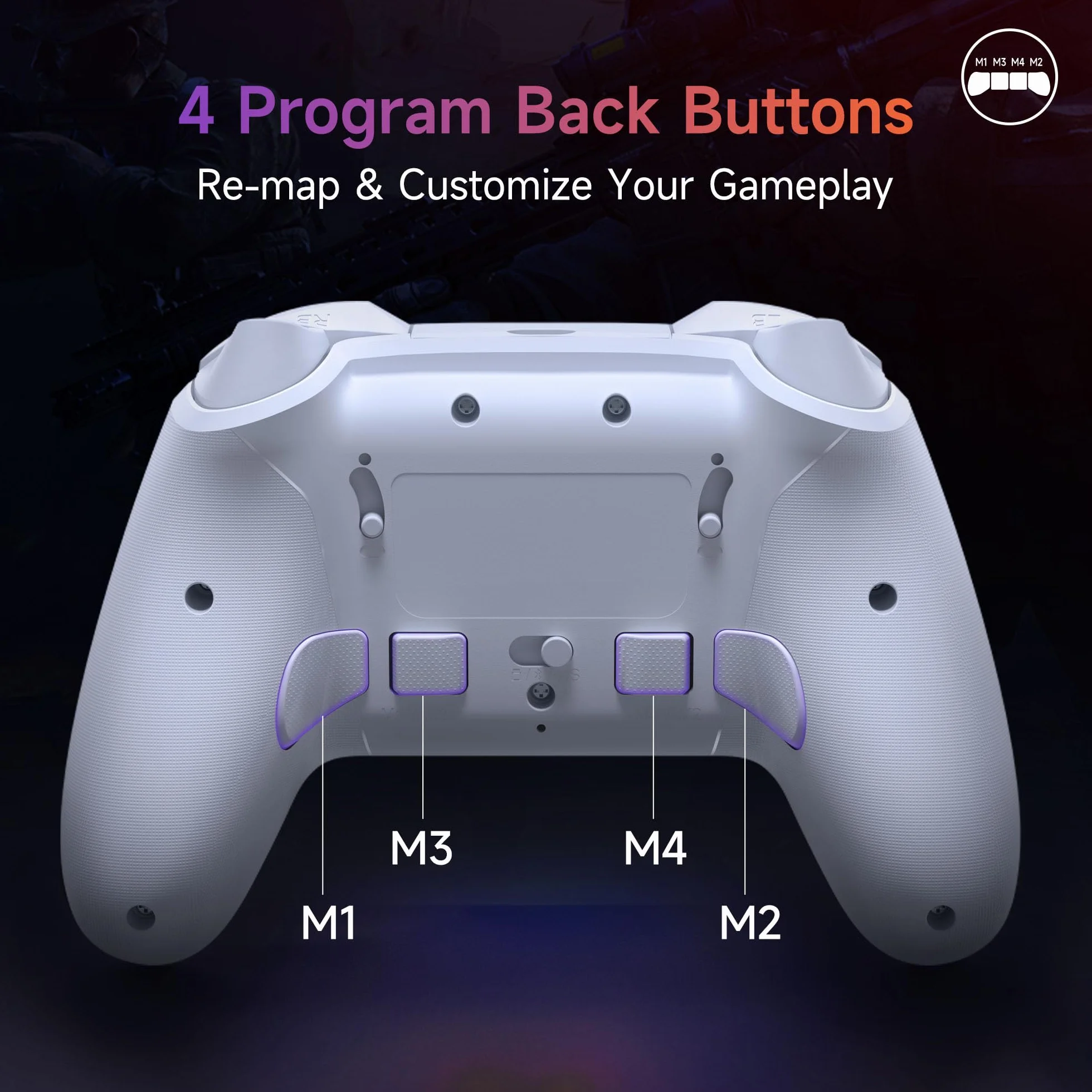 EasySMX X20 Elite Wireless Controller PC con Hall Grilletto Commutabile 2 in 1- Joystick Hall Rimovibile- Joystick per PC con Pulsanti Meccanici- RGB Luce- Batteria da 1000mAh per PC/Switch/Mobile