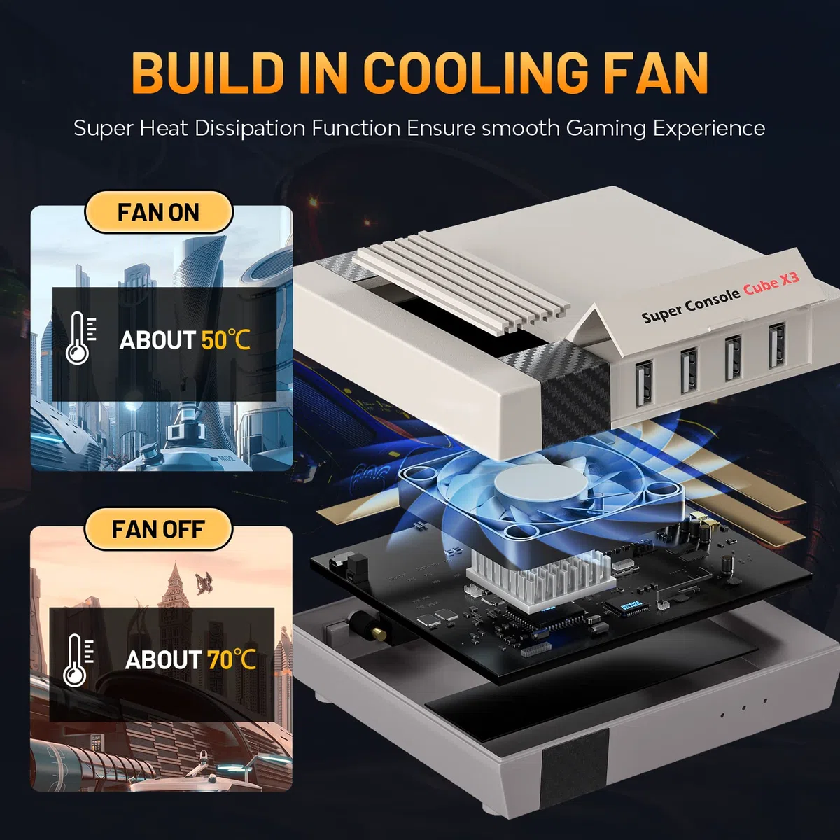Kinhank Super Console Cube X3 Retro Console 100000+ giochi EmuELEC 4.5 Android 9.0 CoreELEC 3 Sistemi in 1 2.4G 5G BT 4.0