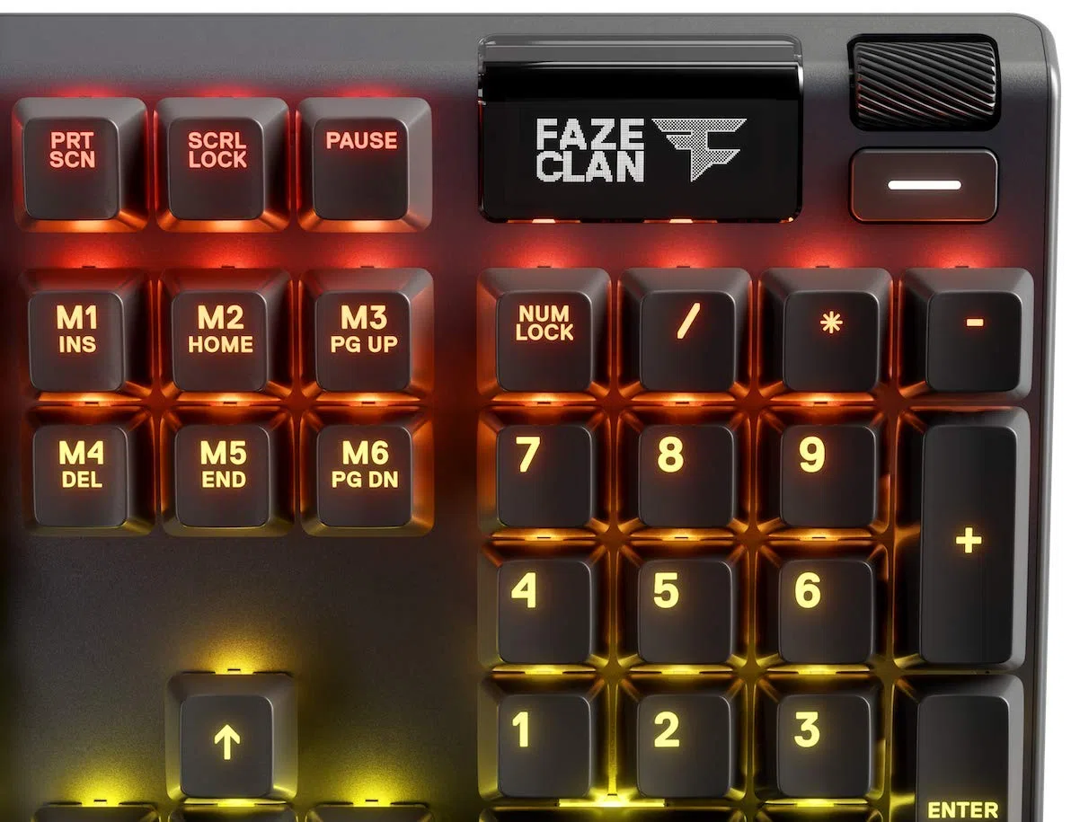 SteelSeries Apex 7 - Tastiera meccanica per videogiochi - Smart Display OLED - Retroilluminazione LED RGB - Switch Blu - Layout Tedesco (QWERTZ)