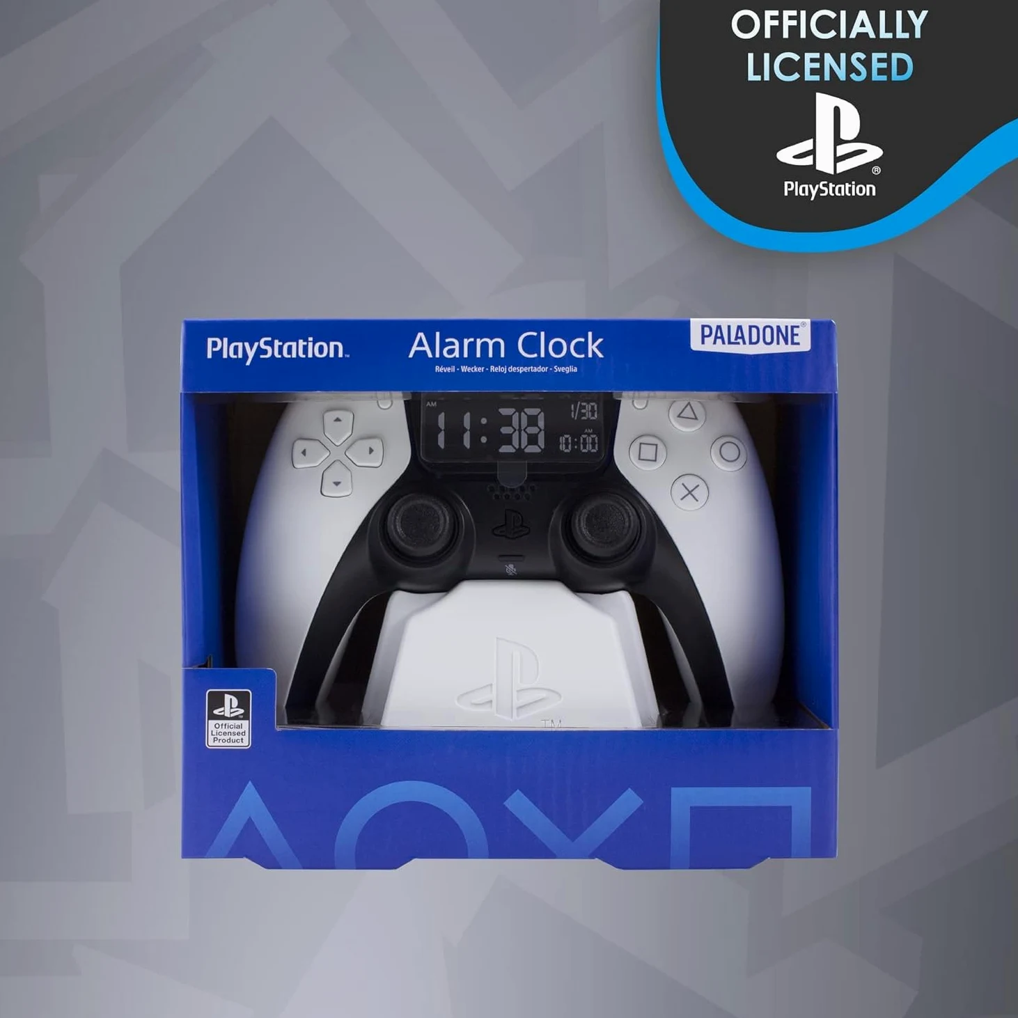 Paladone PlayStation Réveil Manette PS5 Blanc, Produit sous Licence Officielle