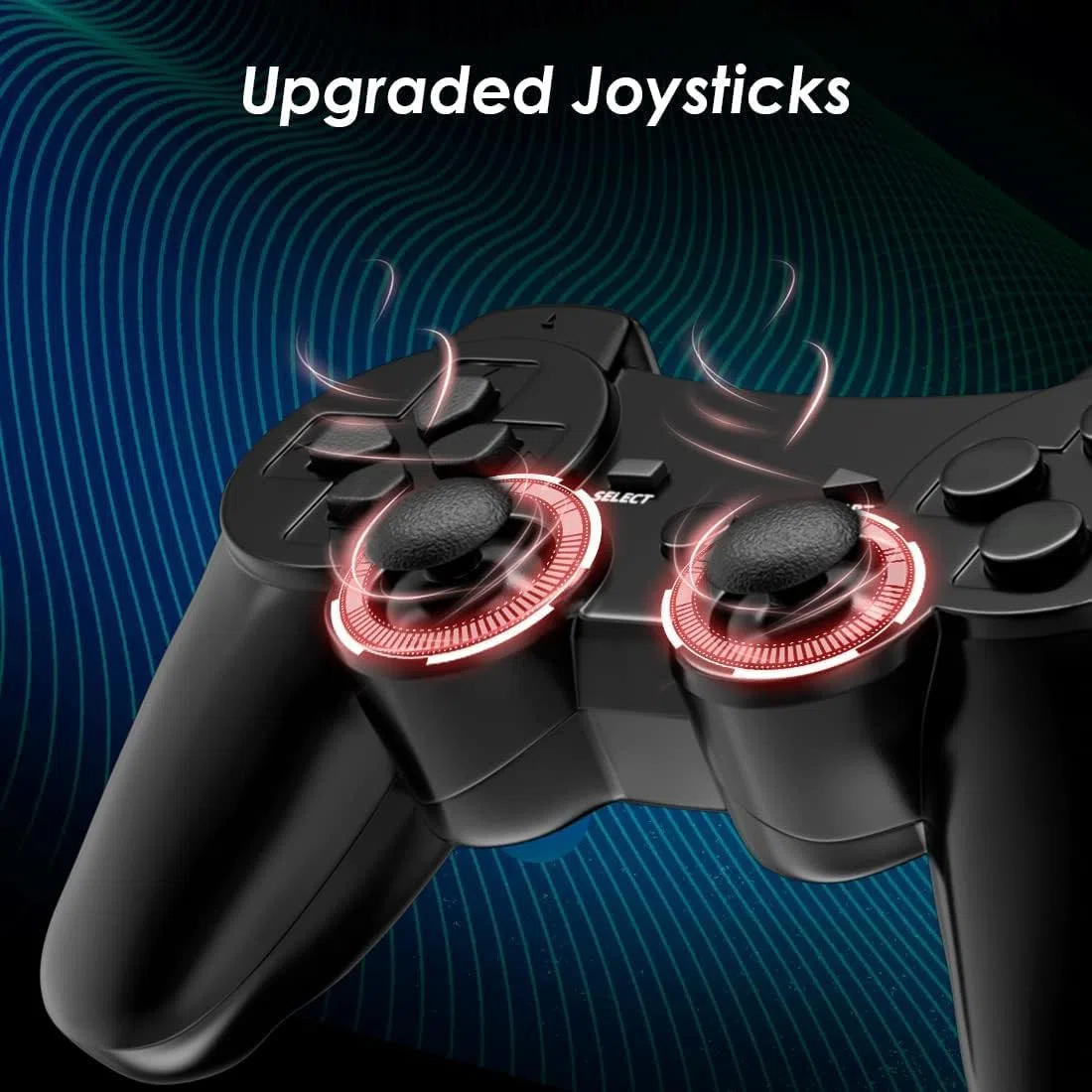 CHENGDAO Controller per PS3, Wireless Joystick per PS3 con doppio shock compatibile con Playstation 3 con cavo di ricarica