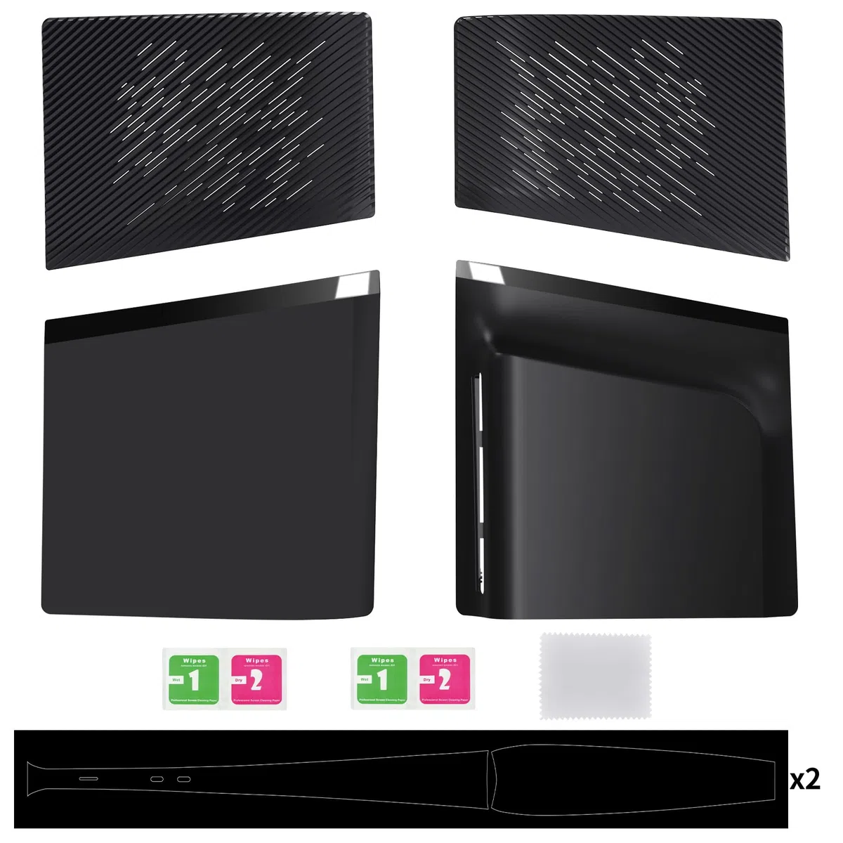 eXtremeRate eXcover Copertura Ricambio Compatibile con ps5 Slim Console Disc Edition, Cover Coperchio Custodia Placca Shell Ventilata per ps5 Slim Disc Console, Nero