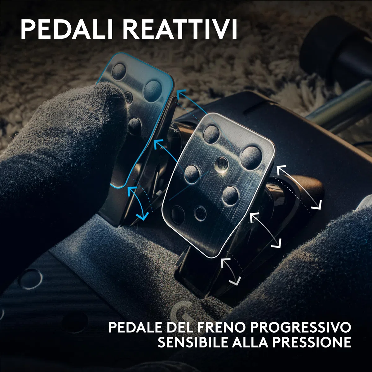 Logitech G G923 volante da corsa pedali ritorno di forza TRUEFORCE 1000 Hz design reattivo doppia frizione per PS5 PS4 PC Mac Nero