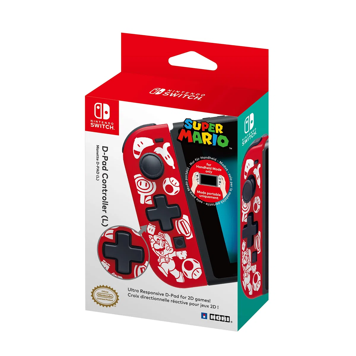 HORI - Controller D-Pad (a sinistra) Super Mario (Nintendo Switch) compatibile con Nvidia Shield