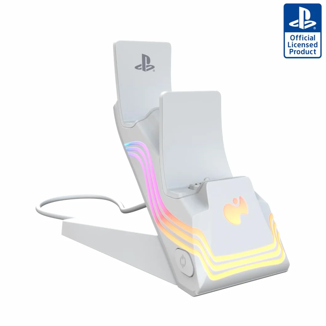 Pdp Ps5 Afterglow Wave Dual Charger White