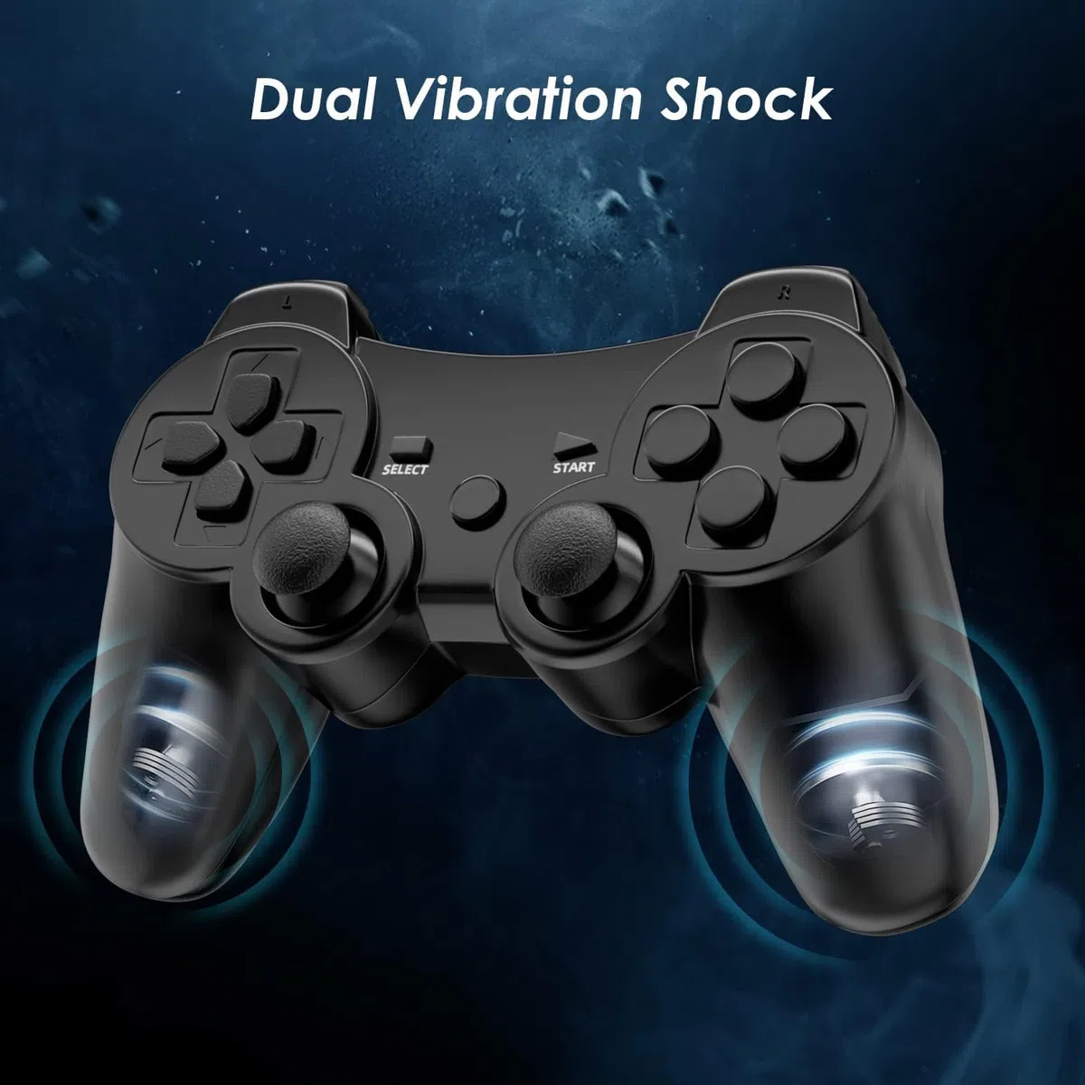 CHENGDAO Controller per PS3, Wireless Joystick per PS3 con doppio shock compatibile con Playstation 3 con cavo di ricarica