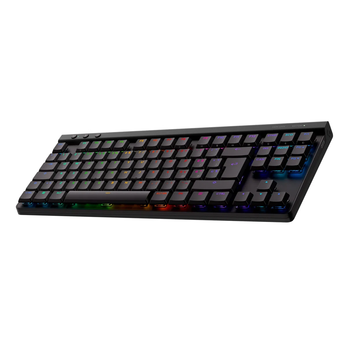 Logitech G G515 LIGHTSPEED TKL Tastiera gaming wireless, LIGHTSYNC RGB, switch meccanici Tactile, PBT, ITA QWERTY, Nero