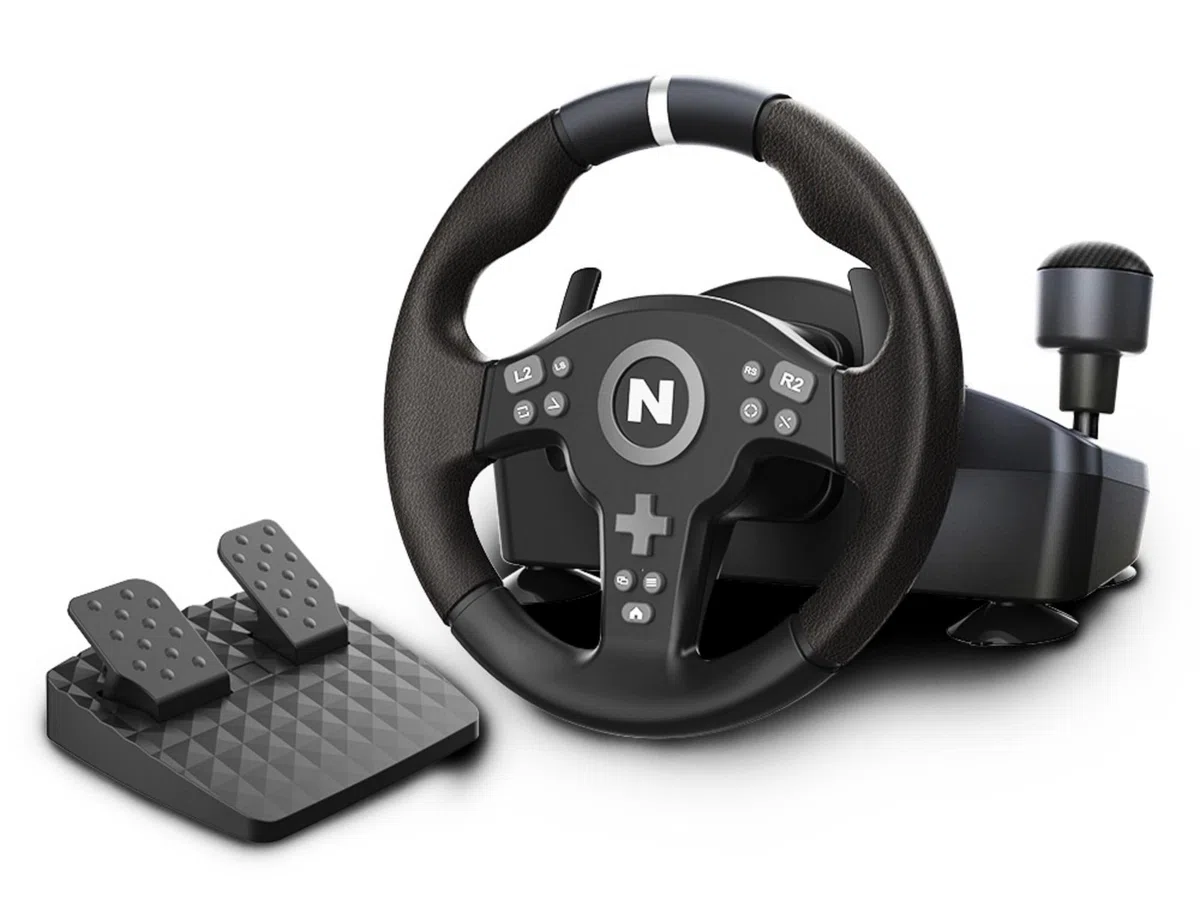 NITHO Drive Pro V200 Volante da Corsa con Pedali e Cambio 270° Compatibile PC PS4 Xbox Series X|S