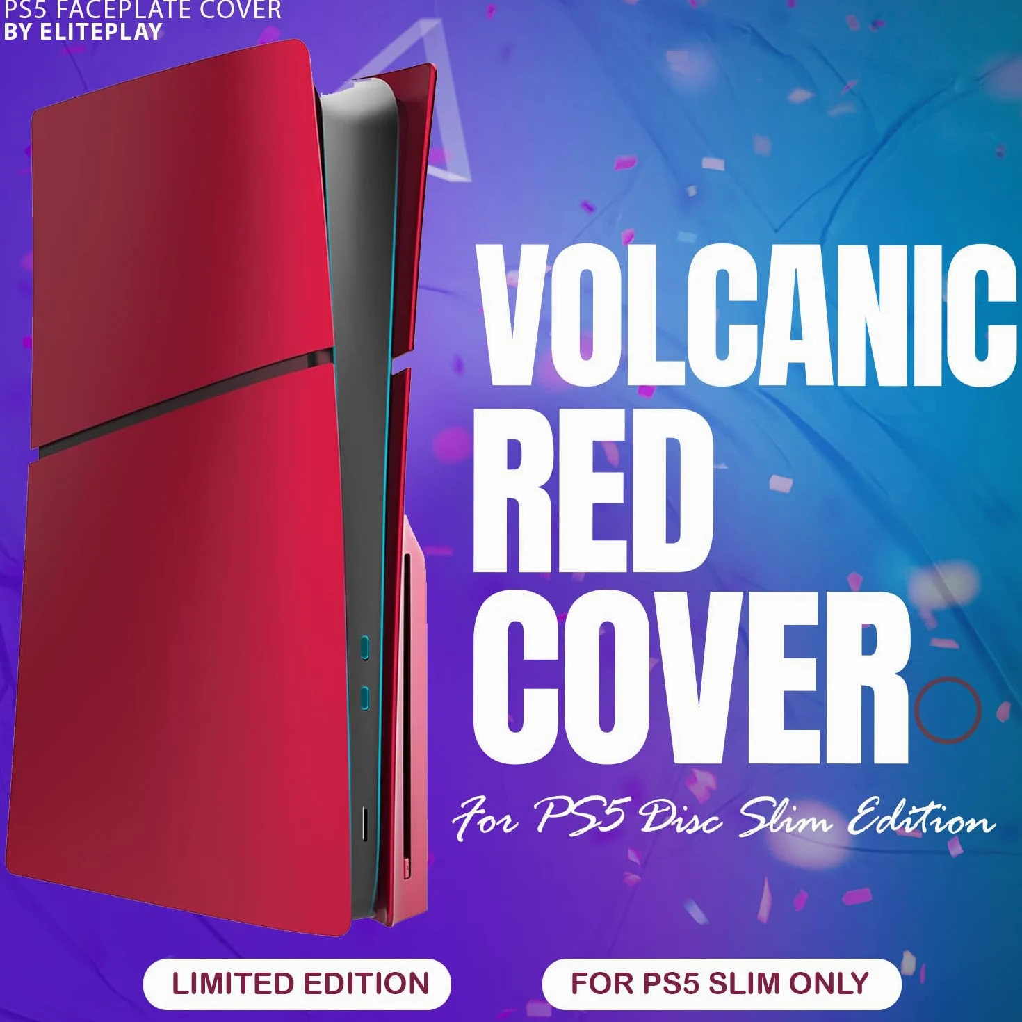 ElitePlay Copertura PS5 Slim Volcanic Red Accessori PS5 Disc