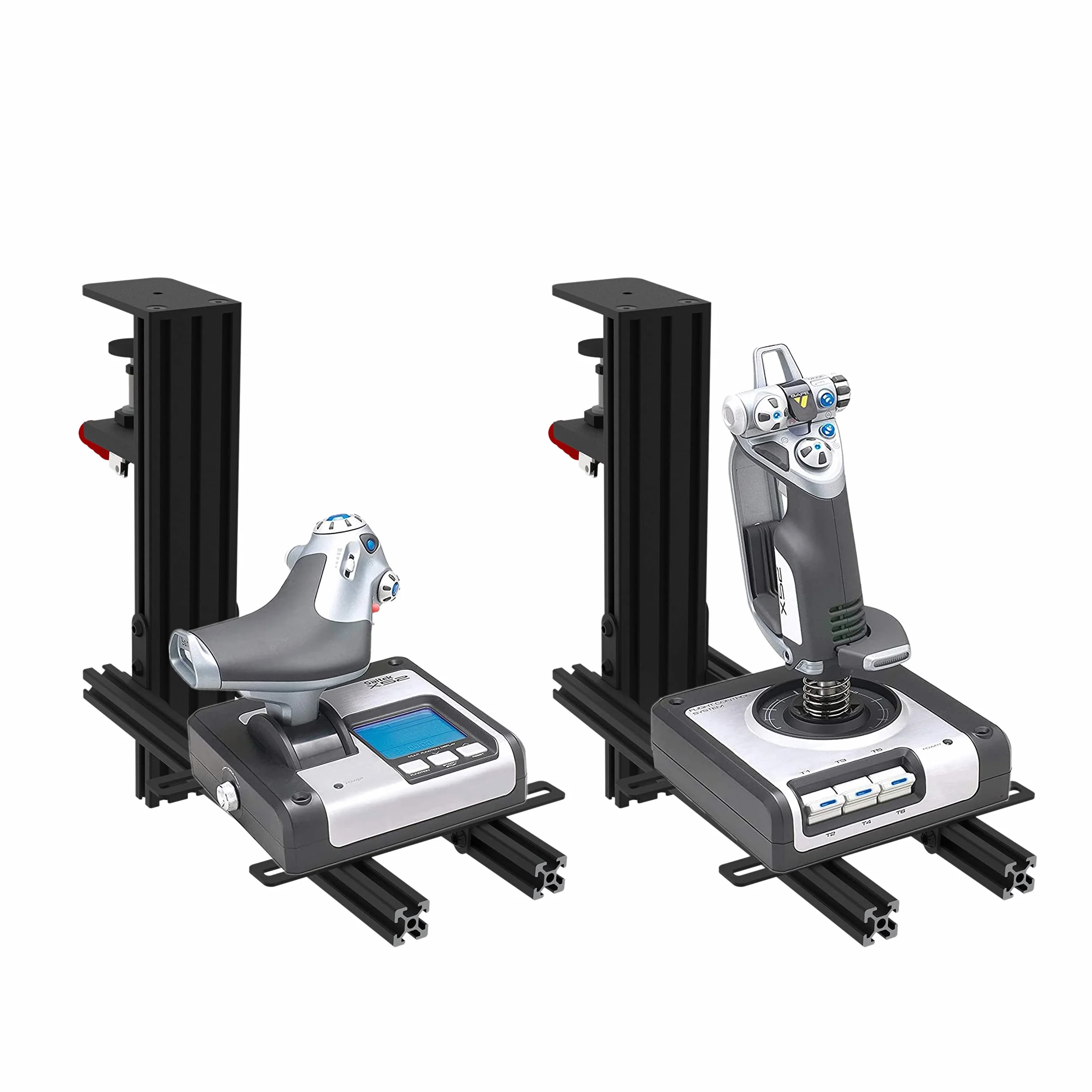 Hikig 2 Set Supporto da Scrivania per Joystick Volo, Logitech X52/X52 Pro/X56/X56 Rhino, Thrustmaster T-Flight Hotas/T.16000M Hotas/TCA Officer Pack, VKB Hotas