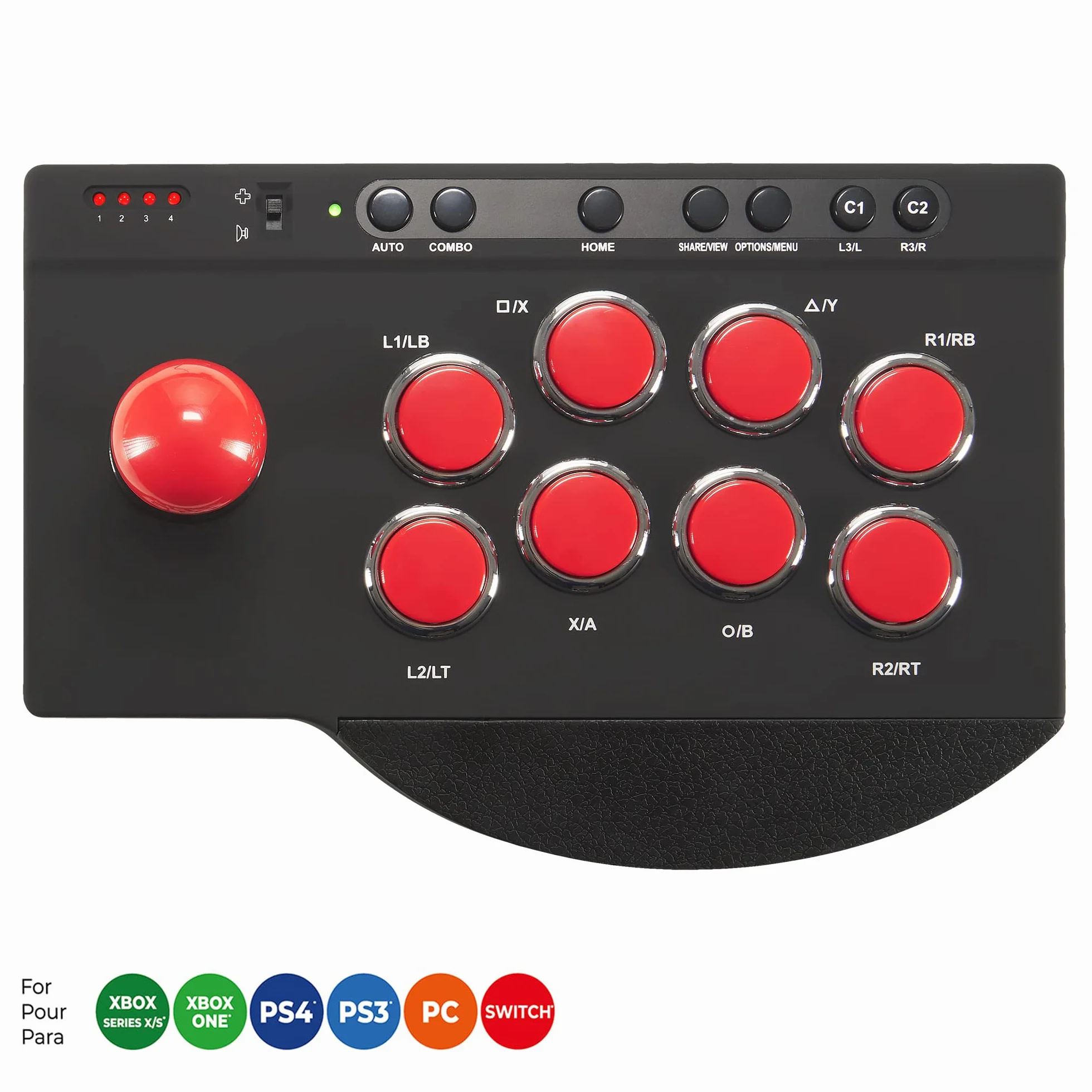 SUBSONIC - Joystick Arcade compatibile con PS4, Xbox Serie X/S, Xbox One, PC, PS3