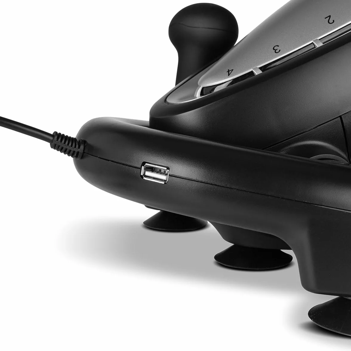 KROM K-Driver – Volante da corsa con pedali e vibrazioni, compatibile con PC, PS3, PS4 e Xbox One, con leva del cambio, levette e 12 pulsanti, connessione USB per giochi di guida