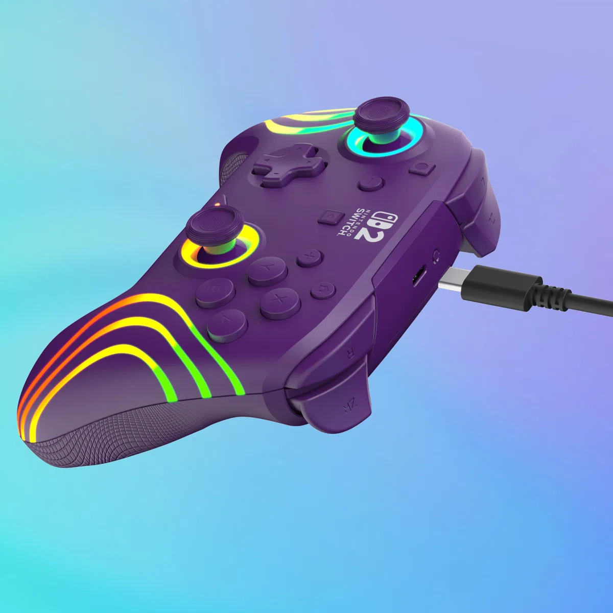 Turtle Beach Afterglow Viola Controller da gaming RGB wireless con licenza ufficiale per Nintendo Switch 2