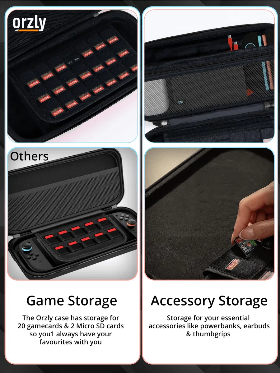 Orzly Accessori per Nintendo Switch 2 (2025) – Custodia Protettiva con Pellicola, Cavo di Ricarica, Cuffie, Edizione Regalo
