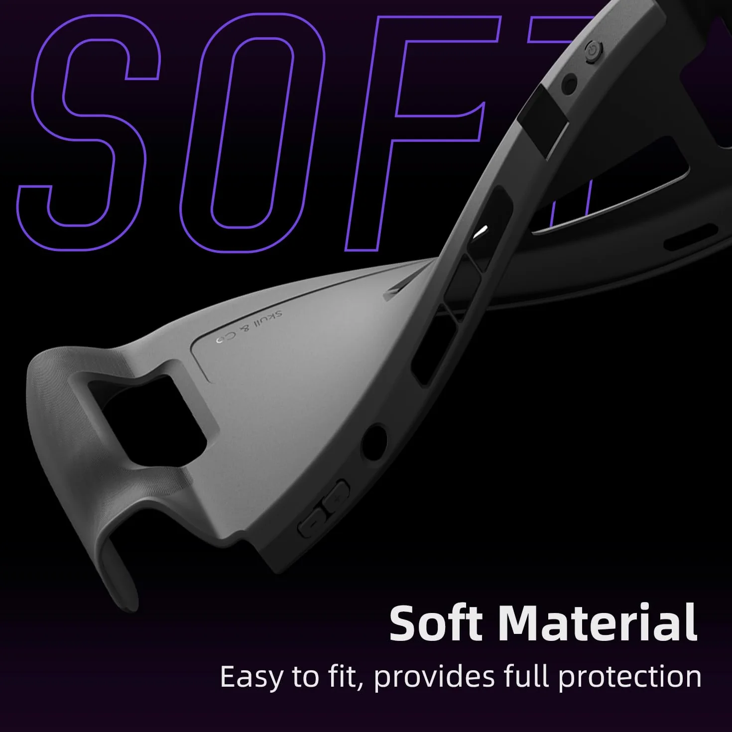 Skull & Co. GripCase SD Bundle for Steam Deck/OLED: A Soft Protective Case with Textured Grips Full Protection and Stand, Shock-Absorption Non-Slip and Anti-Scratch Cover Design (with Carrying Case)