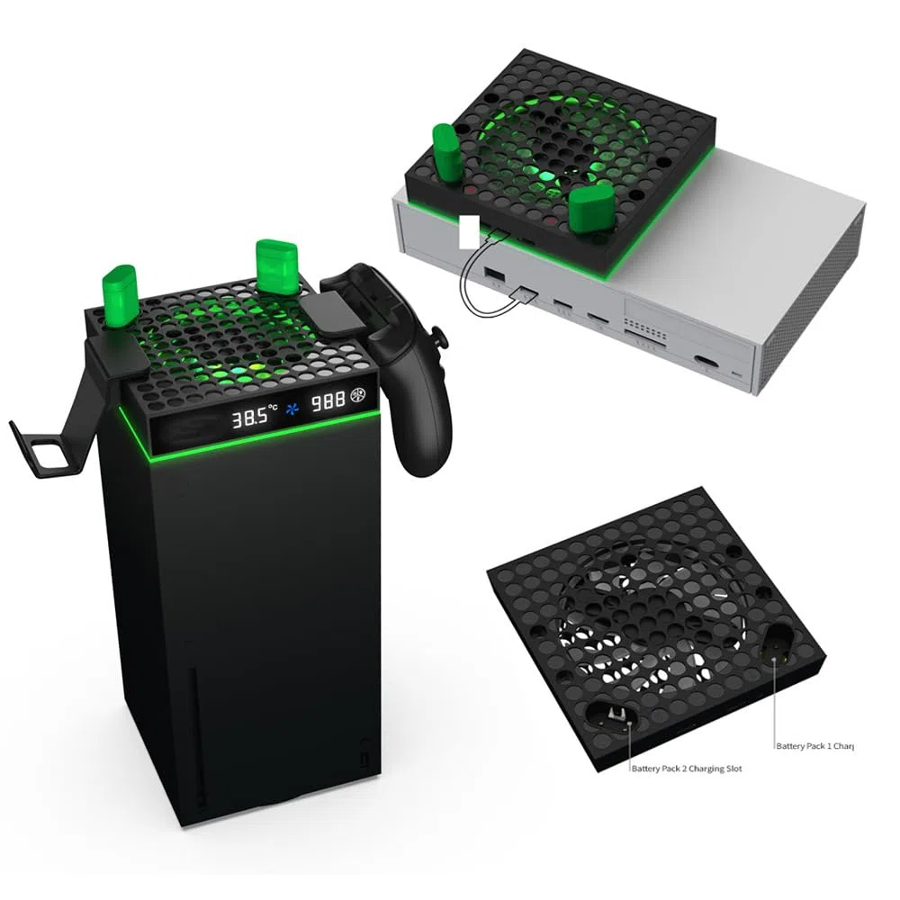 Ventola di raffreddamento superiore per Xbox SeriesX/S con gancio per controller
