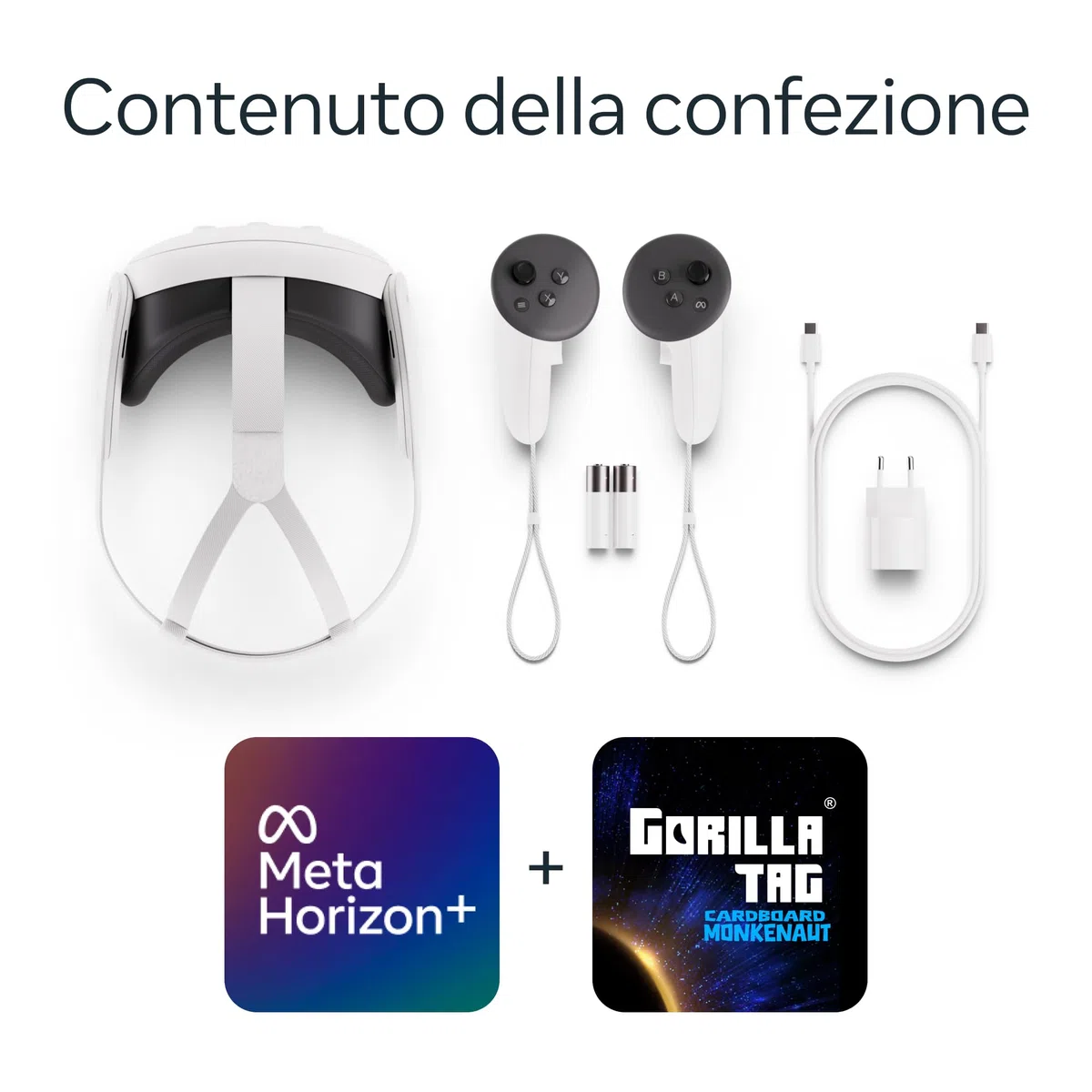 Meta Quest 3 512 GB Visore di realtà virtuale senza cavi Bundle Gorilla Tag