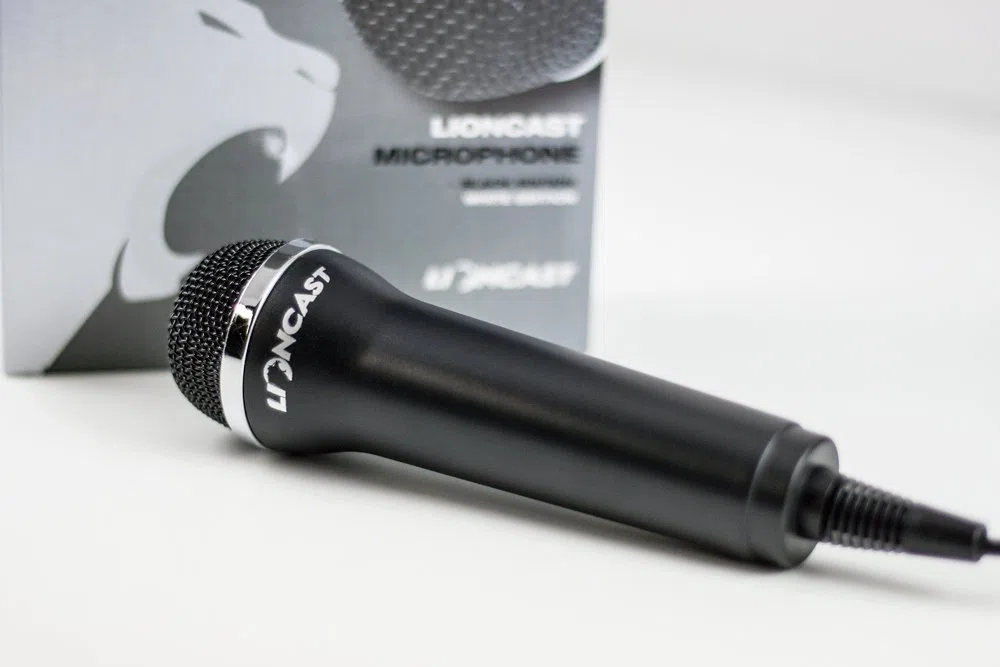 Lioncast Microfono USB Universale per Computer, Karaoke e Gaming, Nero