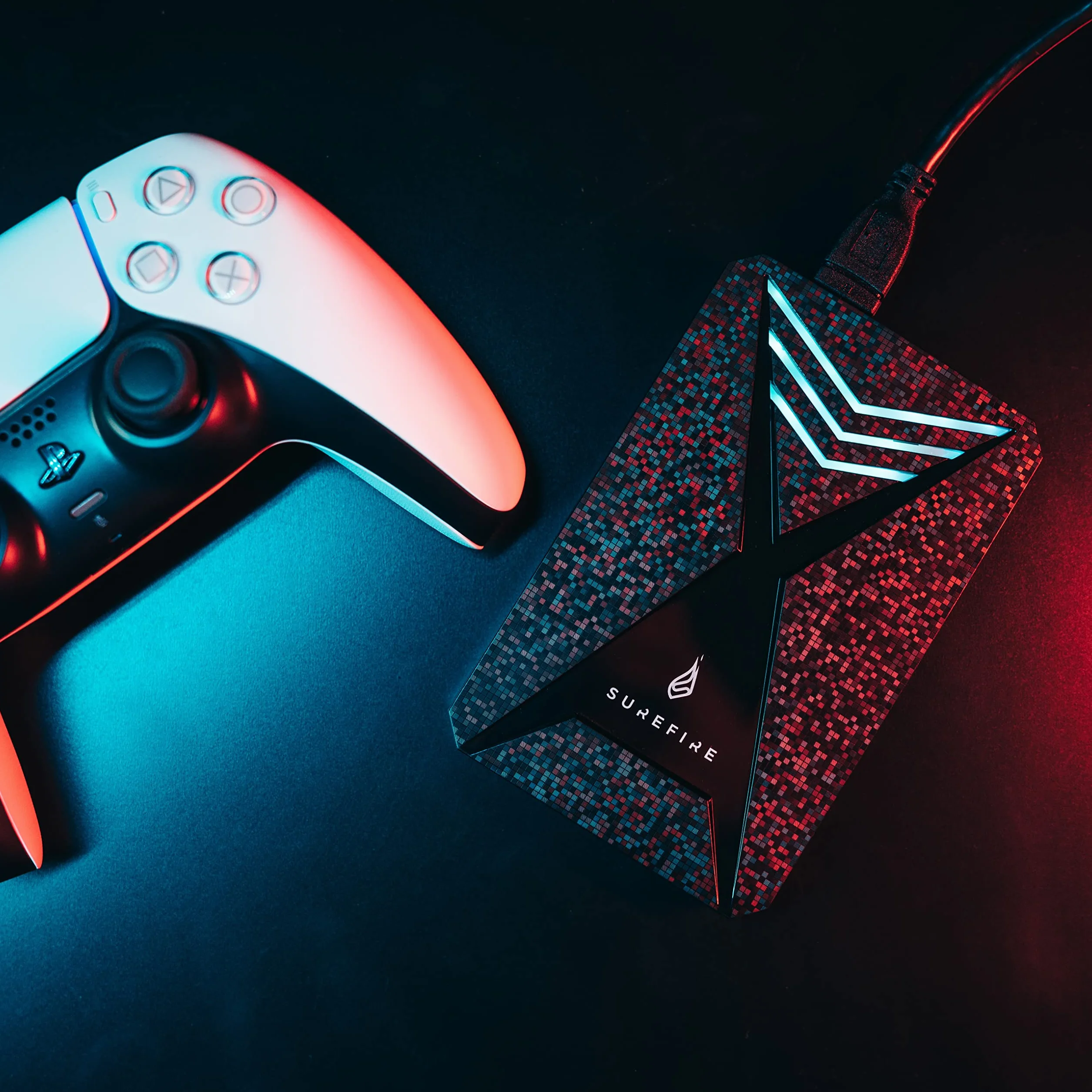 Disco rigido esterno HDD 2,5" 1TB USB-C RGB LED Gaming per PC Playstation Xbox