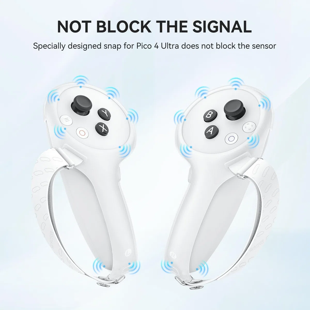 AMVR Upgraded Comfort Controller Grips Compatible with Pico 4 Ultra, with Anti-Slip Silicone Hand Straps