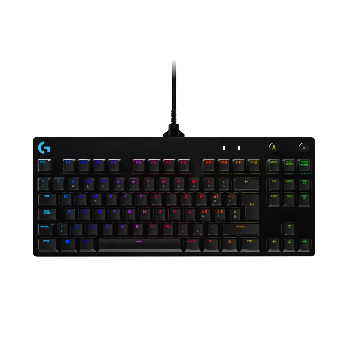 Logitech G PRO TKL Tastiera Gaming Meccanica GX Blue Clicky Switch LIGHTSYNC RGB Tenkeyless Nero