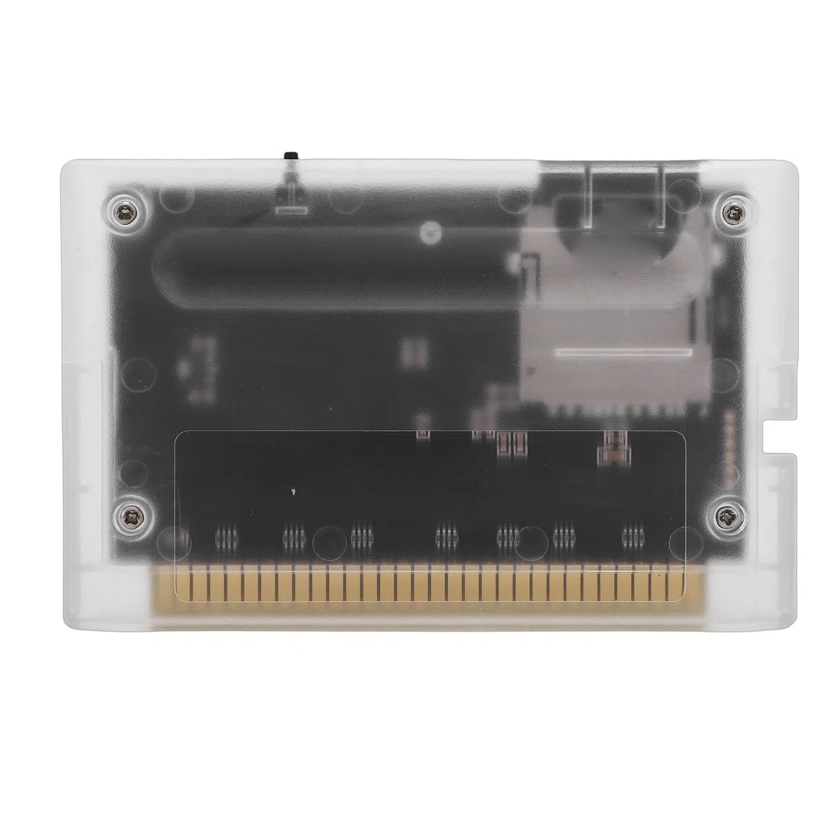 Gugxiom Cartuccia Multigiochi per Mega Drive, Cartuccia di Giochi retrò Super 4000 in 1 con Scheda di Memoria da 8 GB, Adatta per Console MD1/MD2/MD3/CD/X/32X (Bianco trasparente)