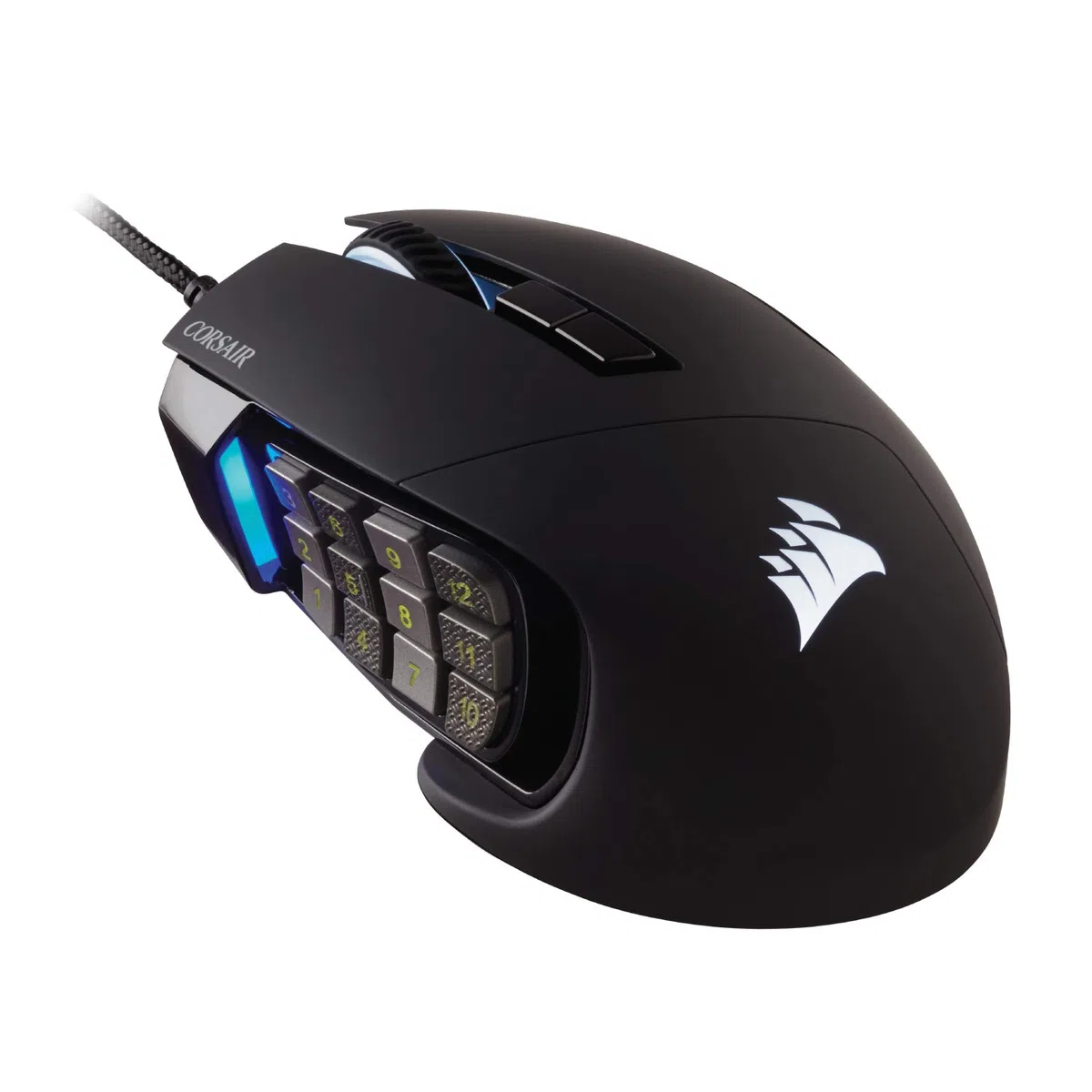 Corsair Scimitar ELITE RGB Mouse Gaming Ottico per MOBA/MMO 18000 DPI, Nero