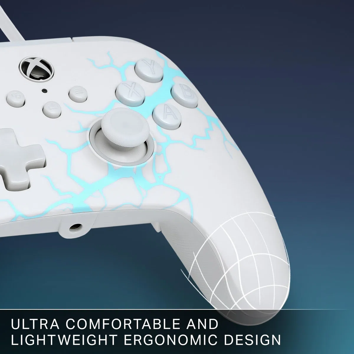 PowerA Advantage Wired Controller for Xbox Series X|S - Arctic Ice, gamepad, wired video game controller, gaming controller, USB-C, Works with Xbox One, Officially Licensed