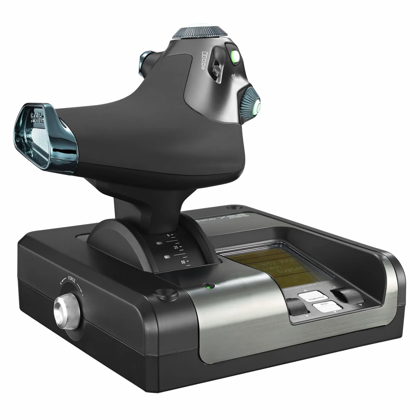Logitech G Saitek X52 Pro Flight Control System, Controller di Simulazione con Acceleratore, ‎Joystick X52 Professionale, Acceleratore Progressivo, Centraggio ‎Doppia Molla, USB, PC, Nero