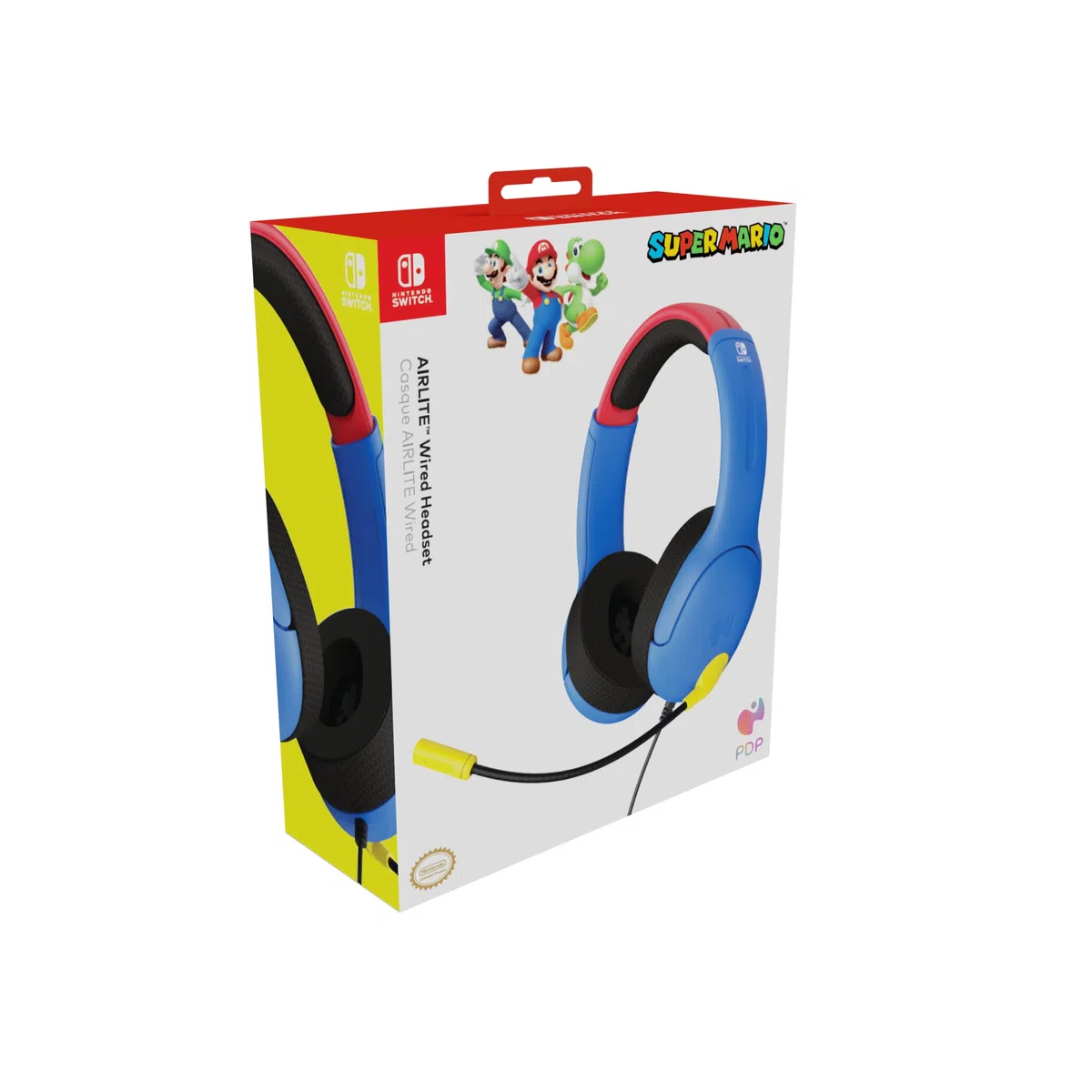 PDP Gaming AIRLITE Stereo Cuffie con Microfono per Nintendo Switch PC iPad Mac Laptop - Cuffie On Ear Leggere con Cancellazione del Rumore - Mario
